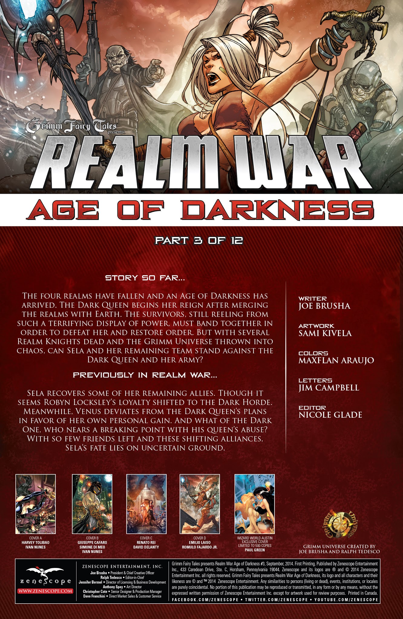Read online Grimm Fairy Tales presents Realm War Age of Darkness comic -  Issue #3 - 2