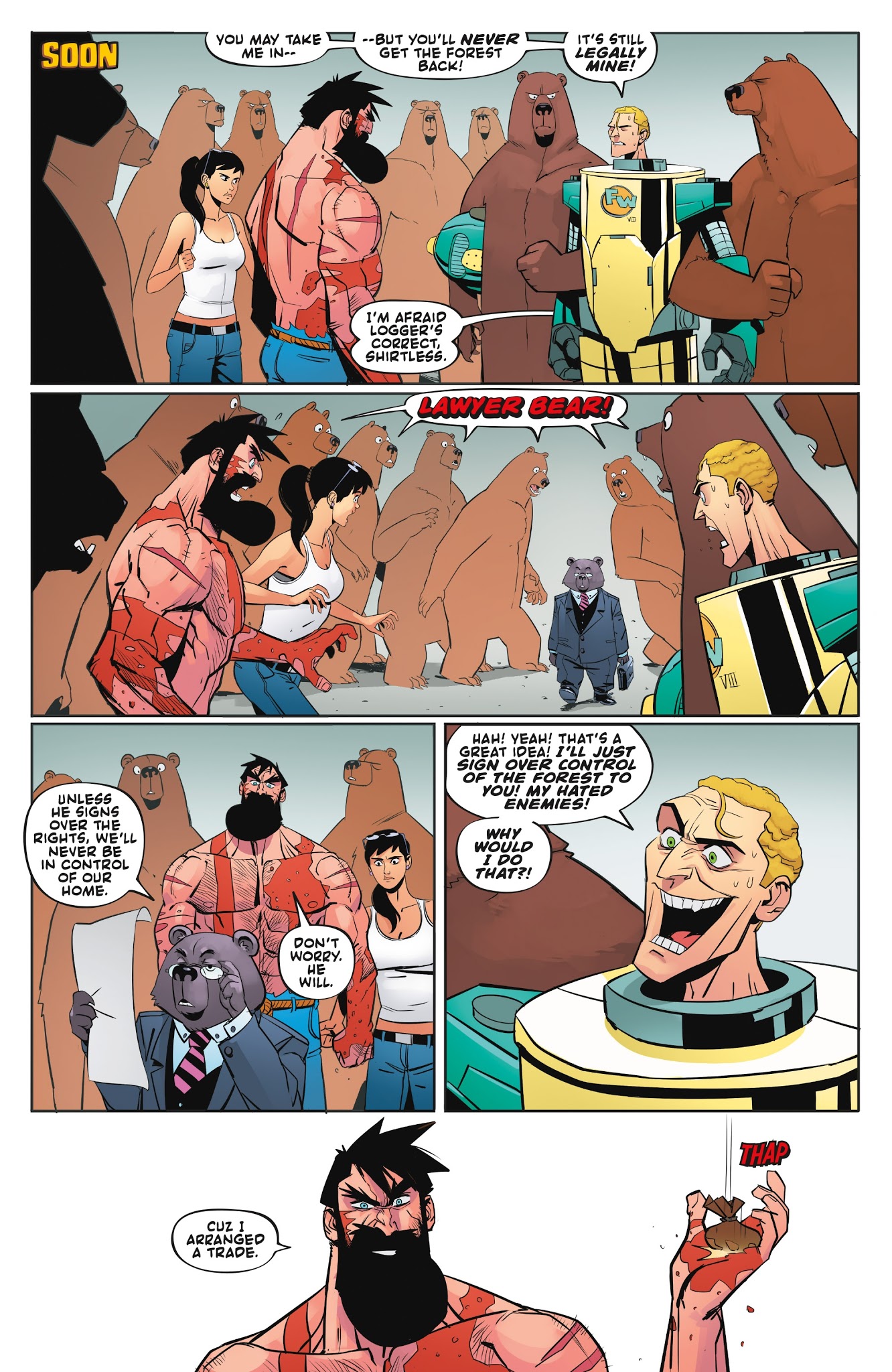 Read online Shirtless Bear-Fighter! comic -  Issue #5 - 23