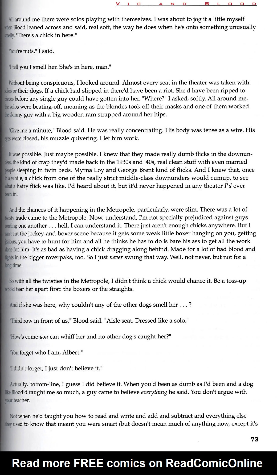 Read online Vic and Blood comic -  Issue # TPB - 74