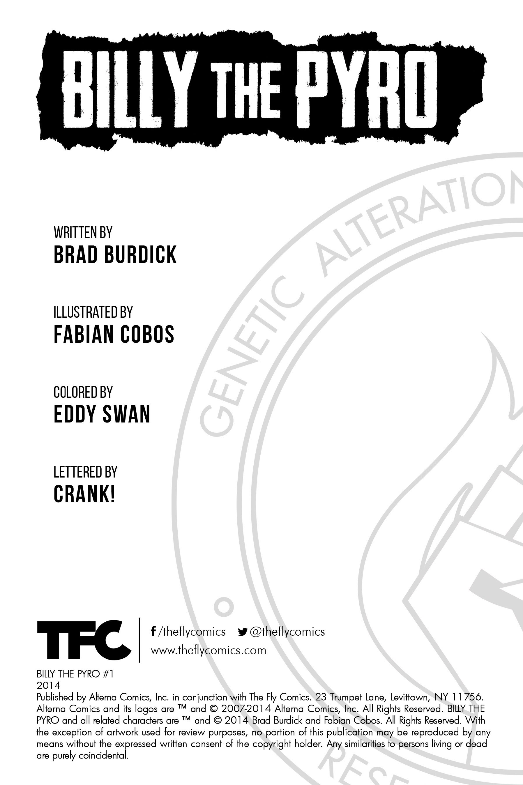 Read online Billy the Pyro comic -  Issue #1 - 2