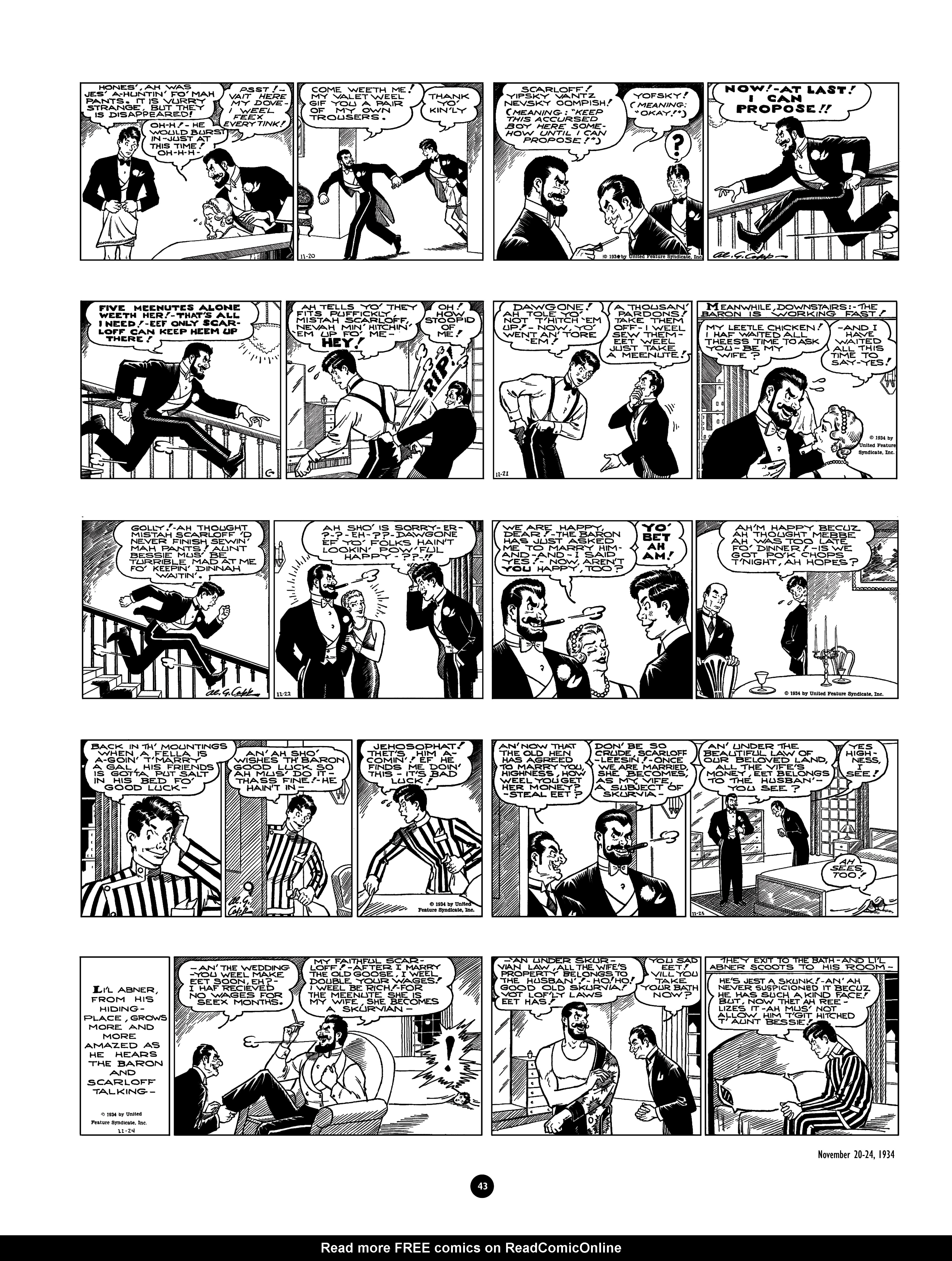 Read online Al Capp's Li'l Abner Complete Daily & Color Sunday Comics comic -  Issue # TPB 1 (Part 1) - 44