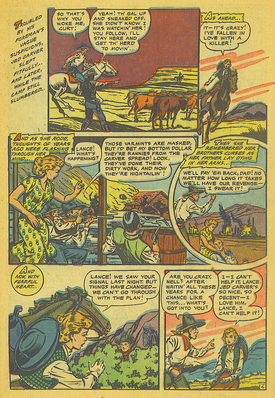 Read online Cowgirl Romances (1950) comic -  Issue #8 - 19