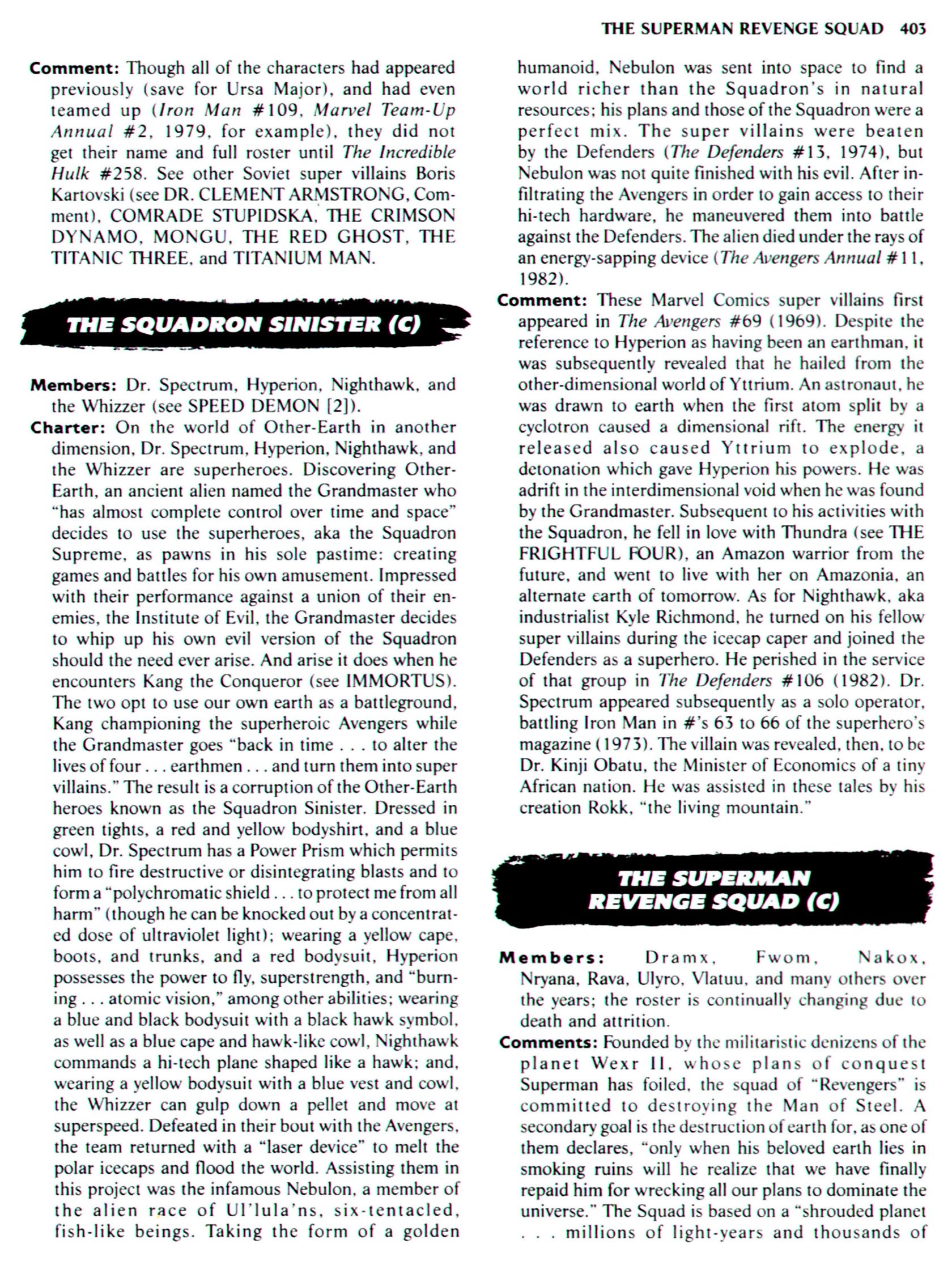 Read online The Encyclopedia of Super Villains comic -  Issue # TPB (Part 2) - 193