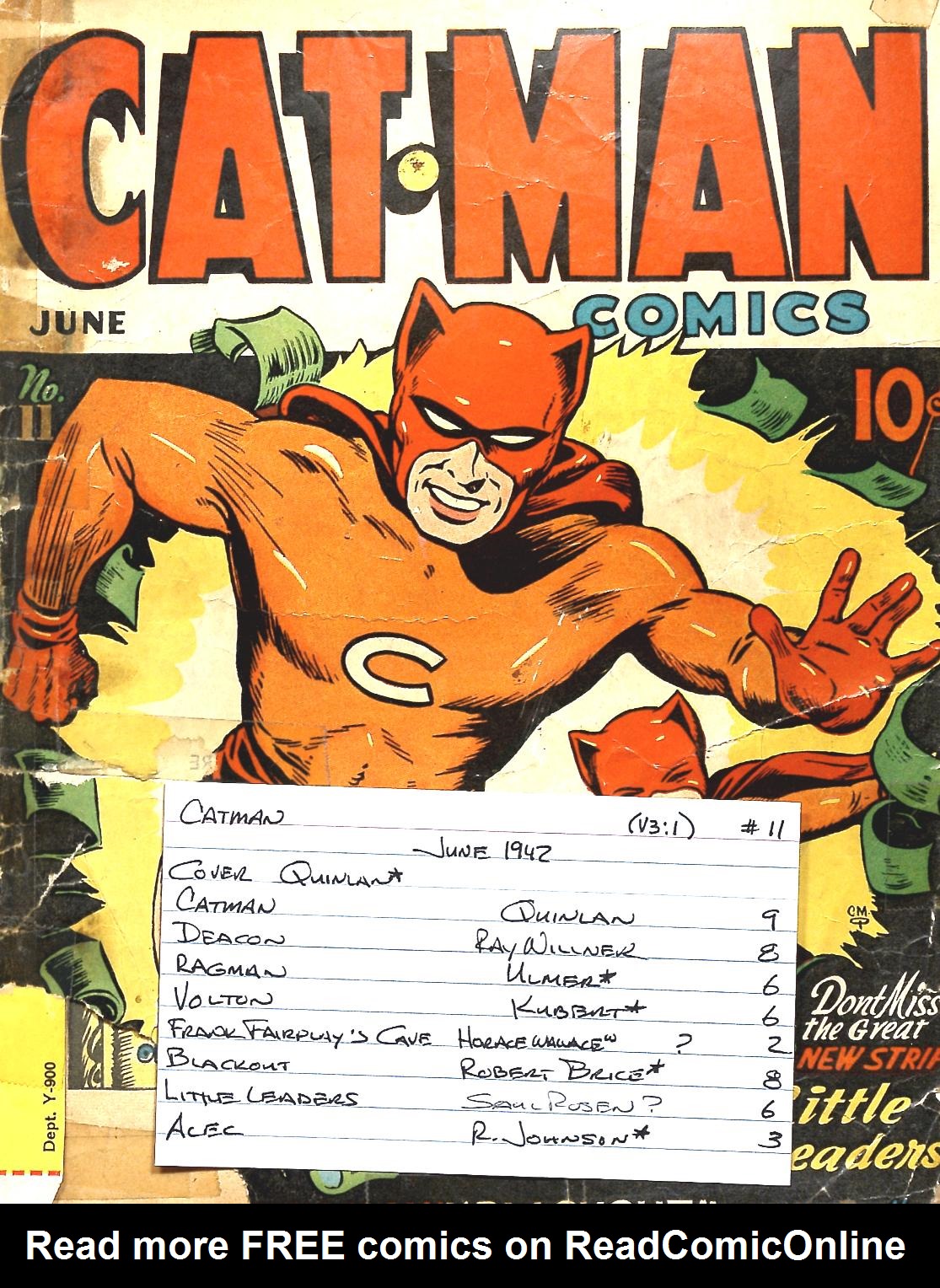 Read online Cat-Man Comics comic -  Issue #11 - 68