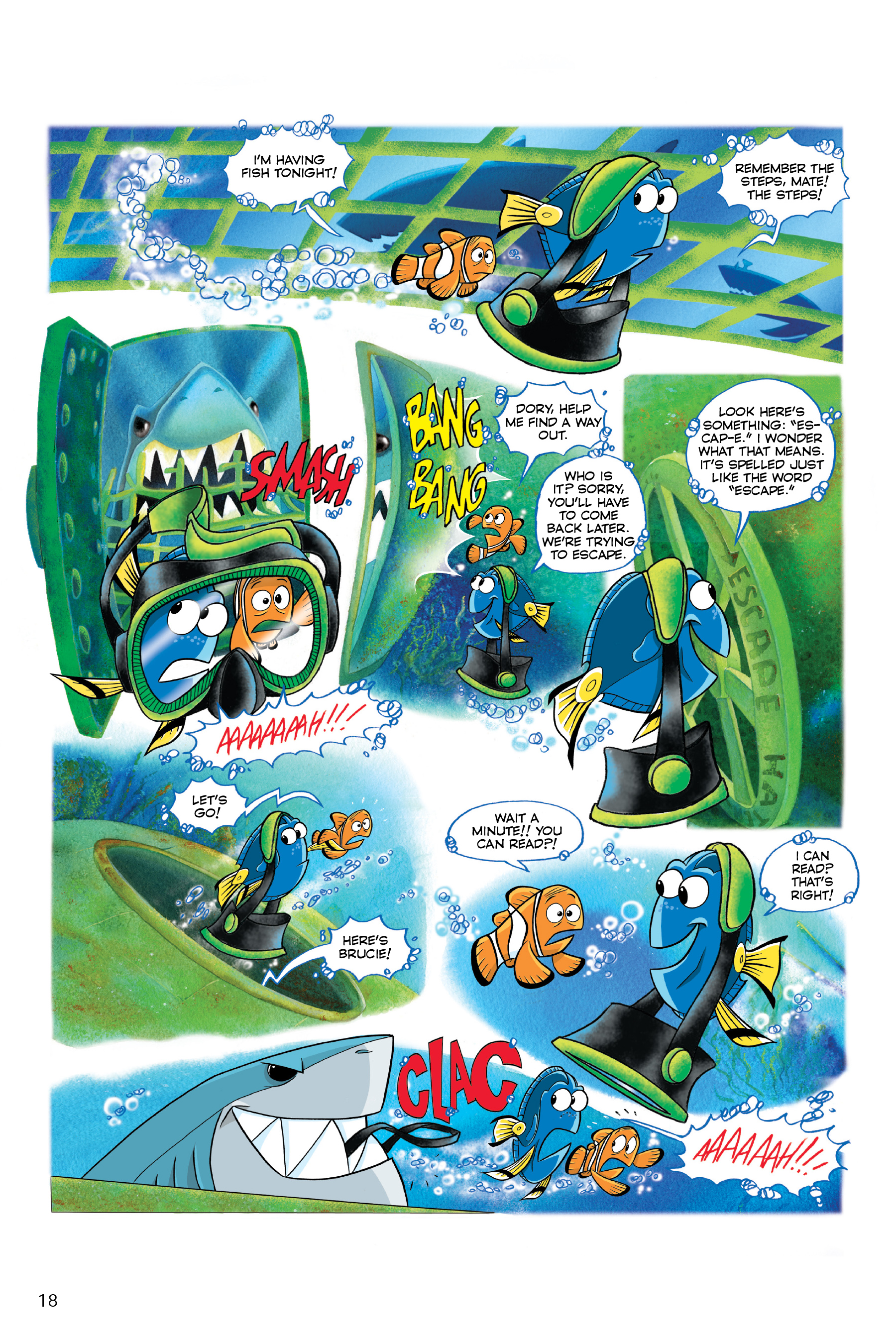 Read online Disney/PIXAR Finding Nemo and Finding Dory: The Story of the Movies in Comics comic -  Issue # TPB - 18