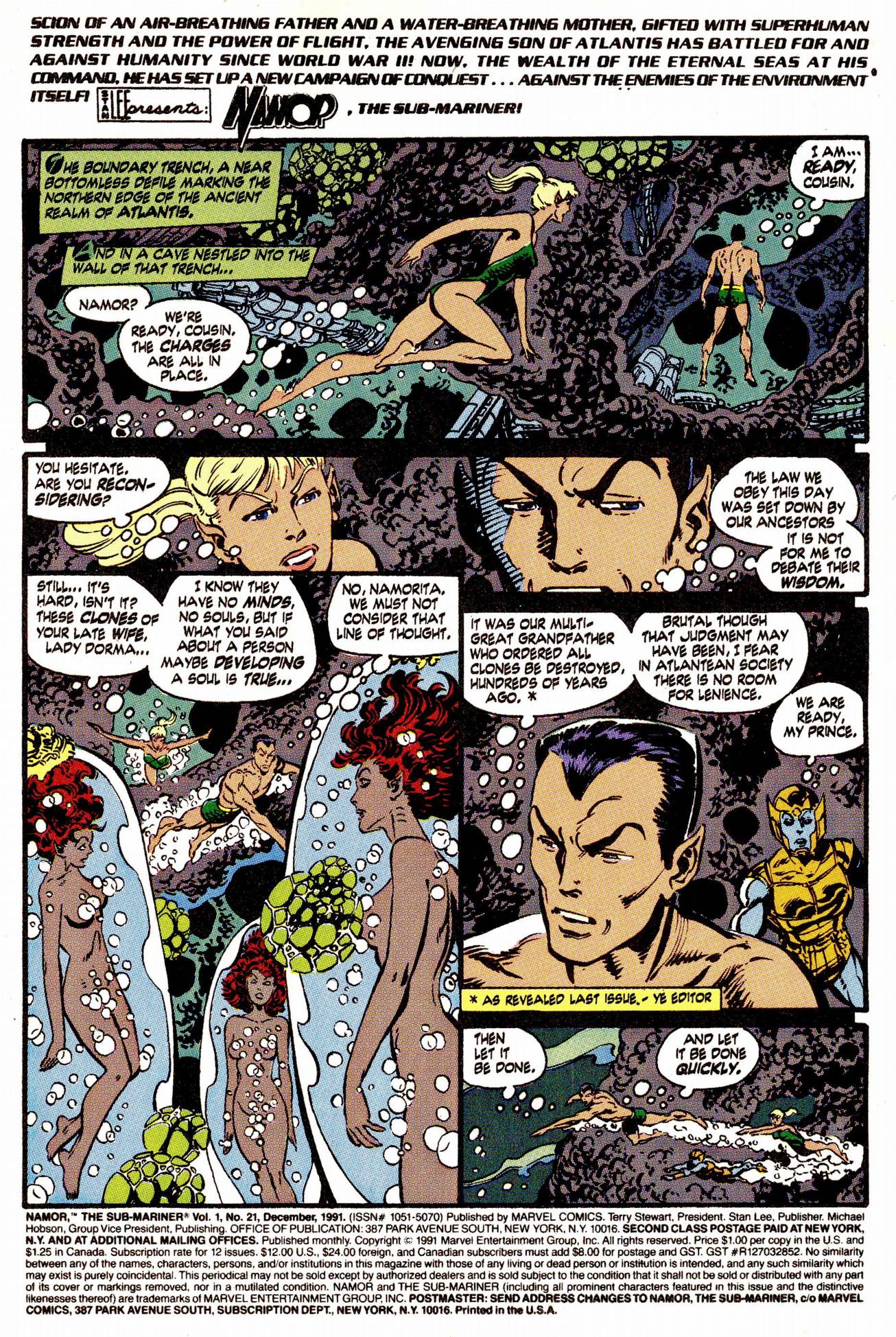 Read online Namor, The Sub-Mariner comic -  Issue #21 - 2