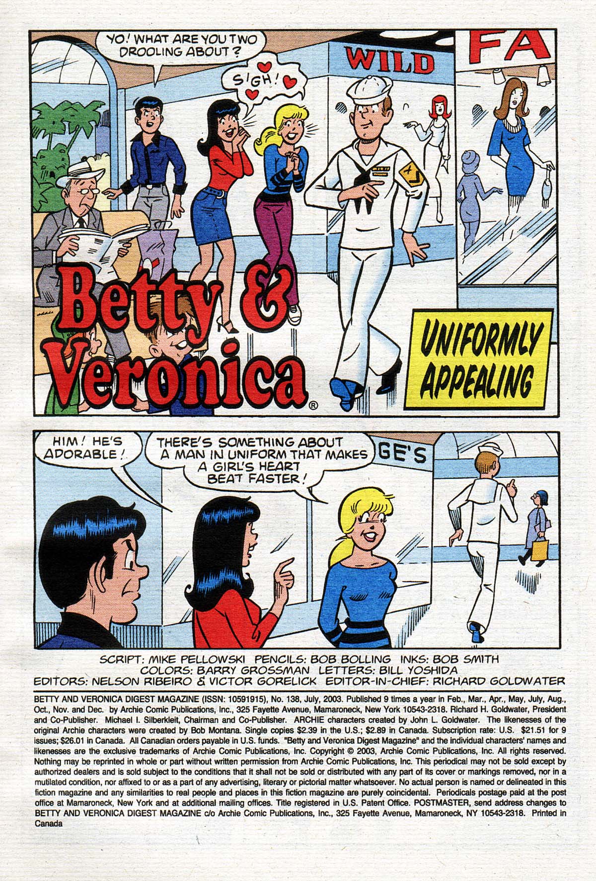 Read online Betty and Veronica Digest Magazine comic -  Issue #138 - 2