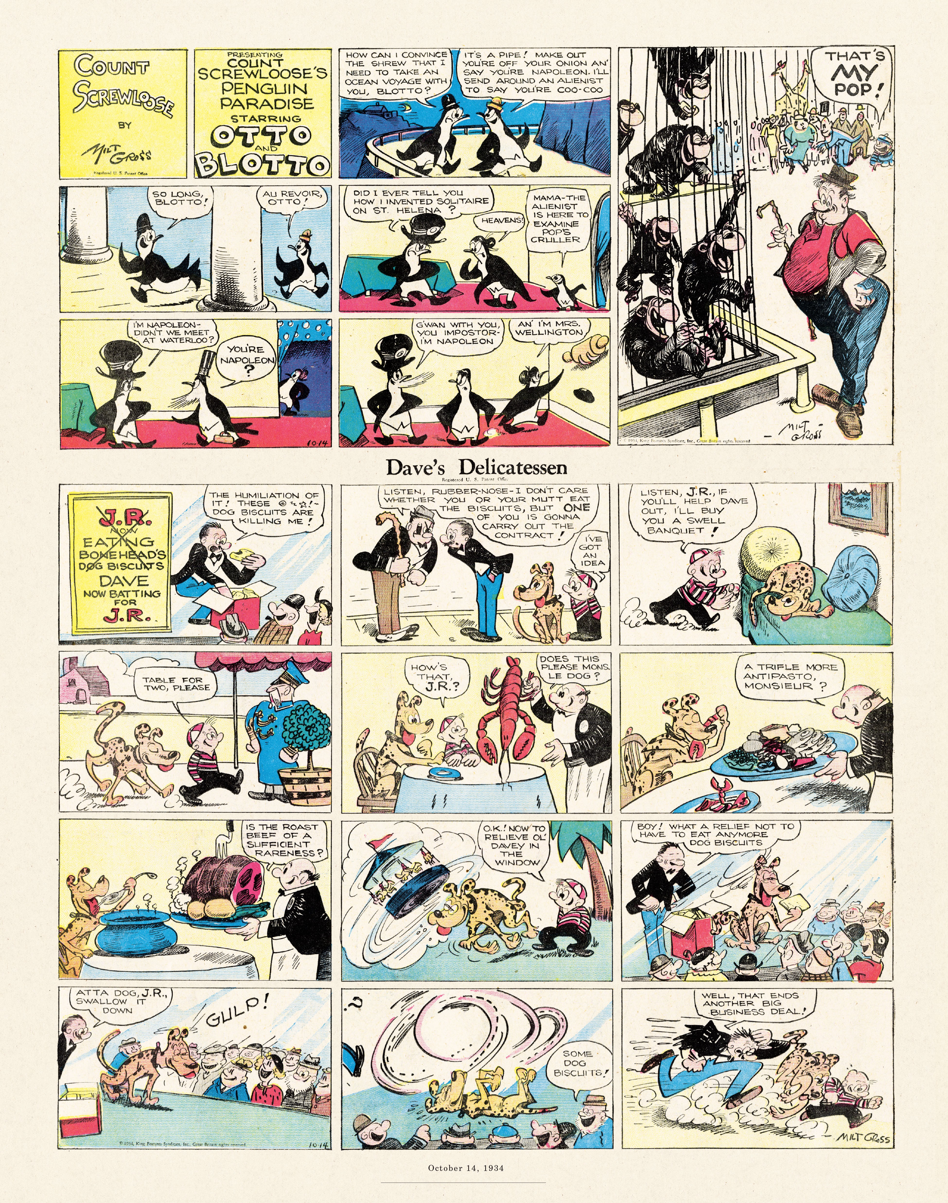 Read online Gross Exaggerations: The Meshuga Comic Strips of Milt Gross comic -  Issue # TPB - 140