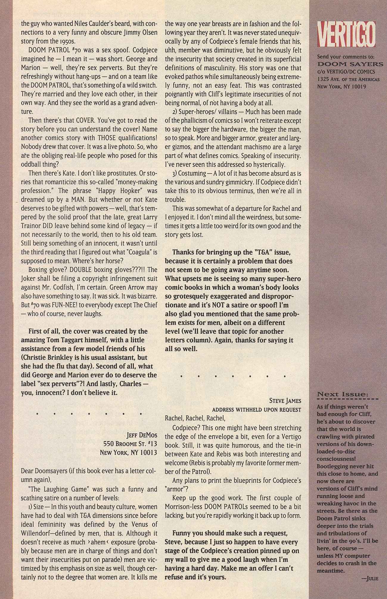 Read online Doom Patrol (1987) comic -  Issue #73 - 28