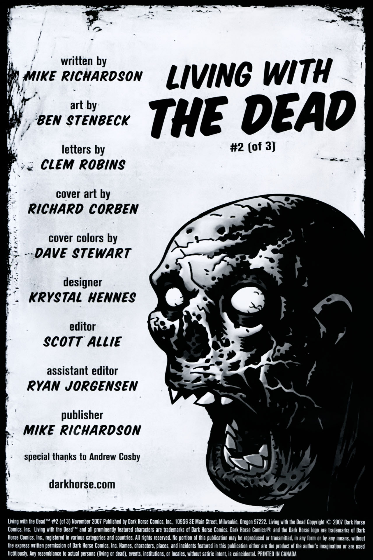 Read online Living With The Dead comic -  Issue #2 - 2