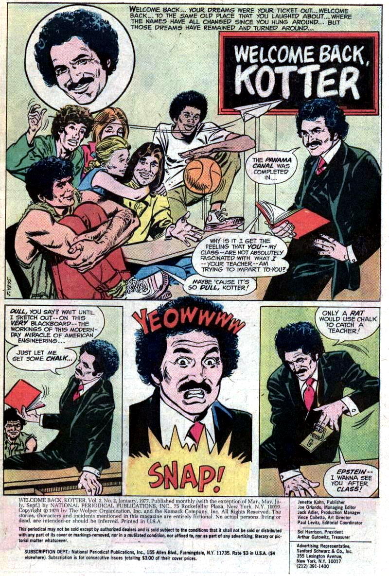Read online Welcome Back, Kotter comic -  Issue #2 - 2
