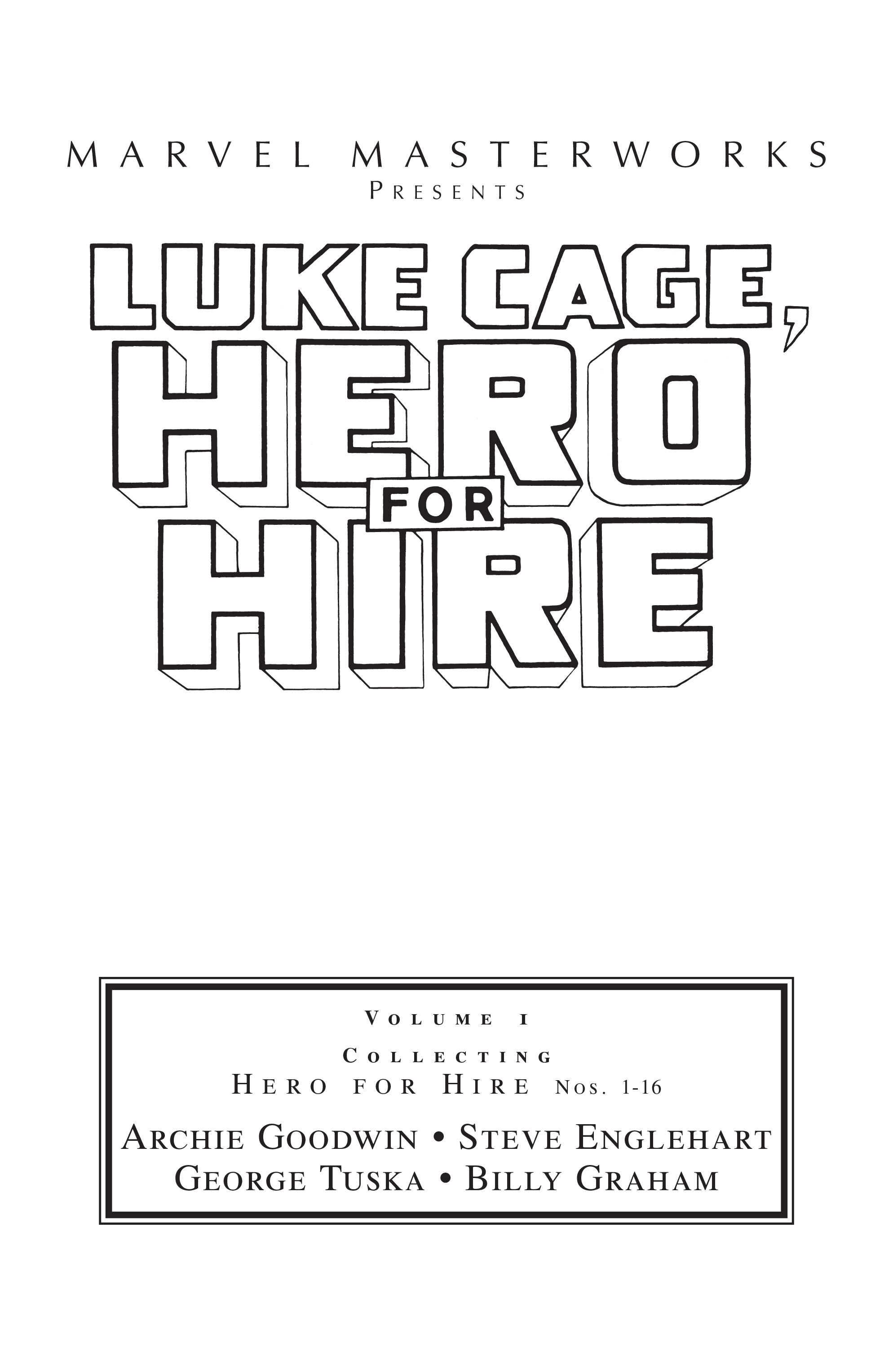 Read online Marvel Masterworks: Luke Cage, Hero For Hire comic -  Issue # TPB (Part 1) - 2