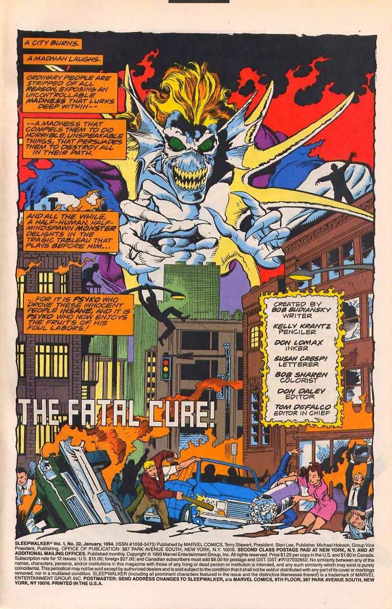 Read online Sleepwalker comic -  Issue #32 - 2