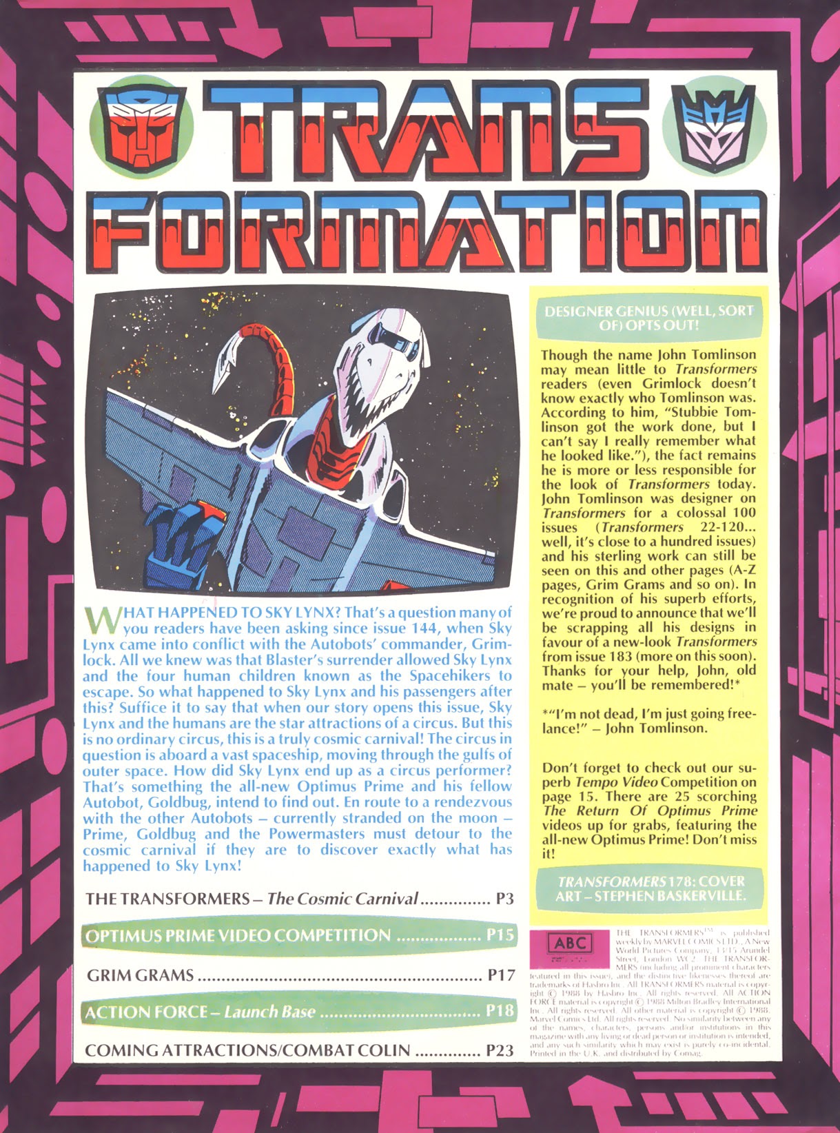 Read online The Transformers (UK) comic -  Issue #178 - 2