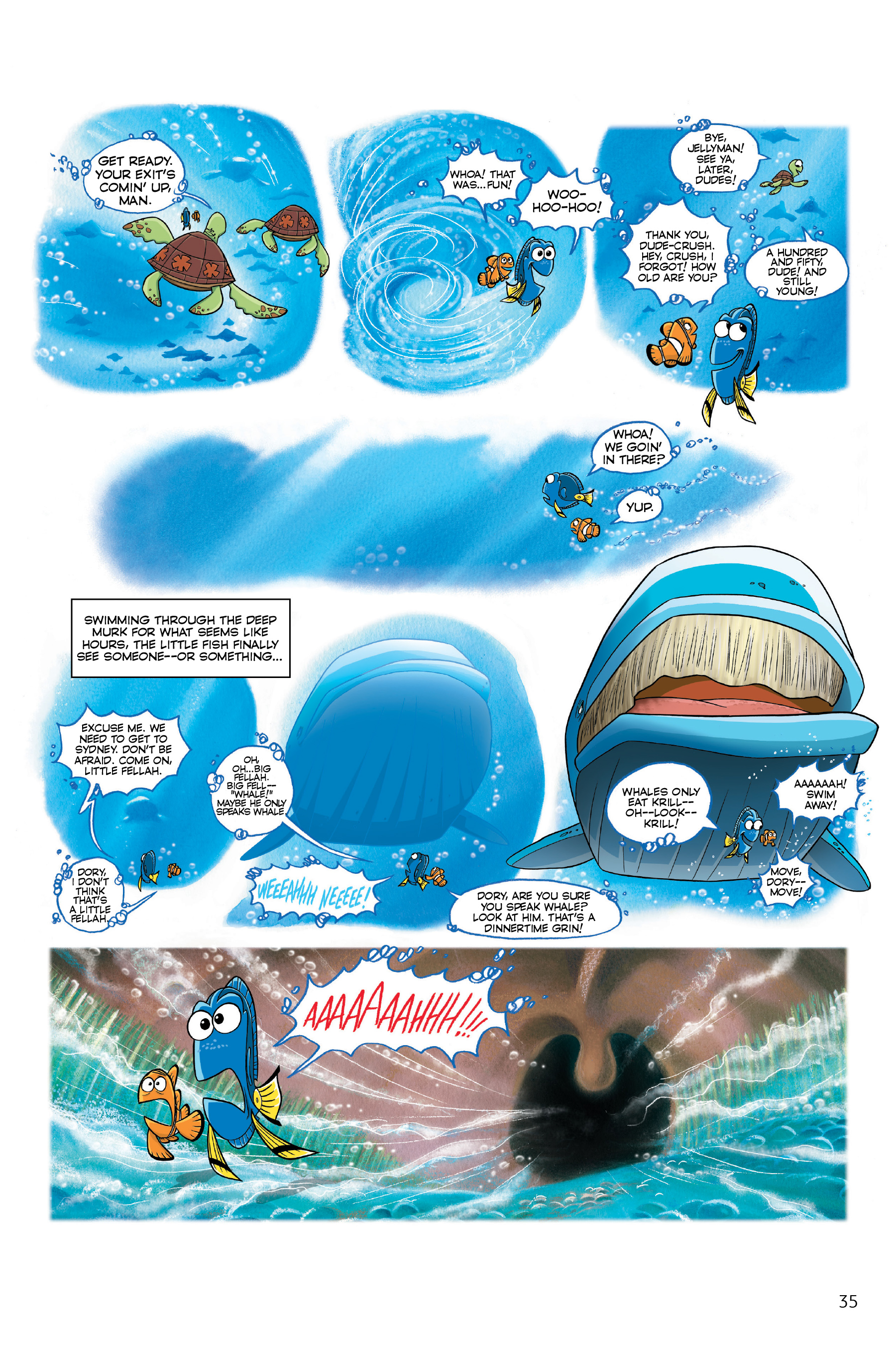 Read online Disney/PIXAR Finding Nemo and Finding Dory: The Story of the Movies in Comics comic -  Issue # TPB - 35
