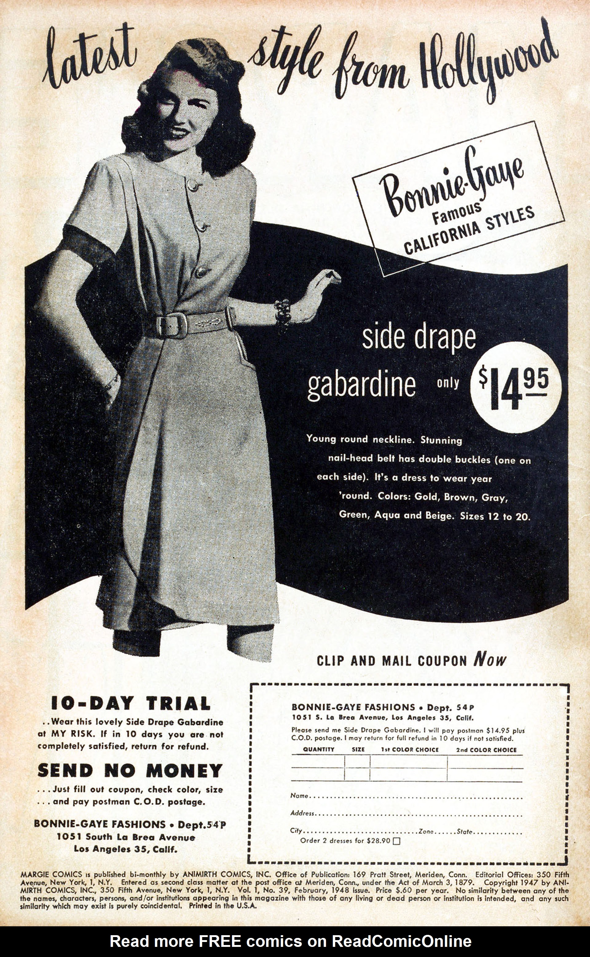 Read online Margie Comics comic -  Issue #39 - 2