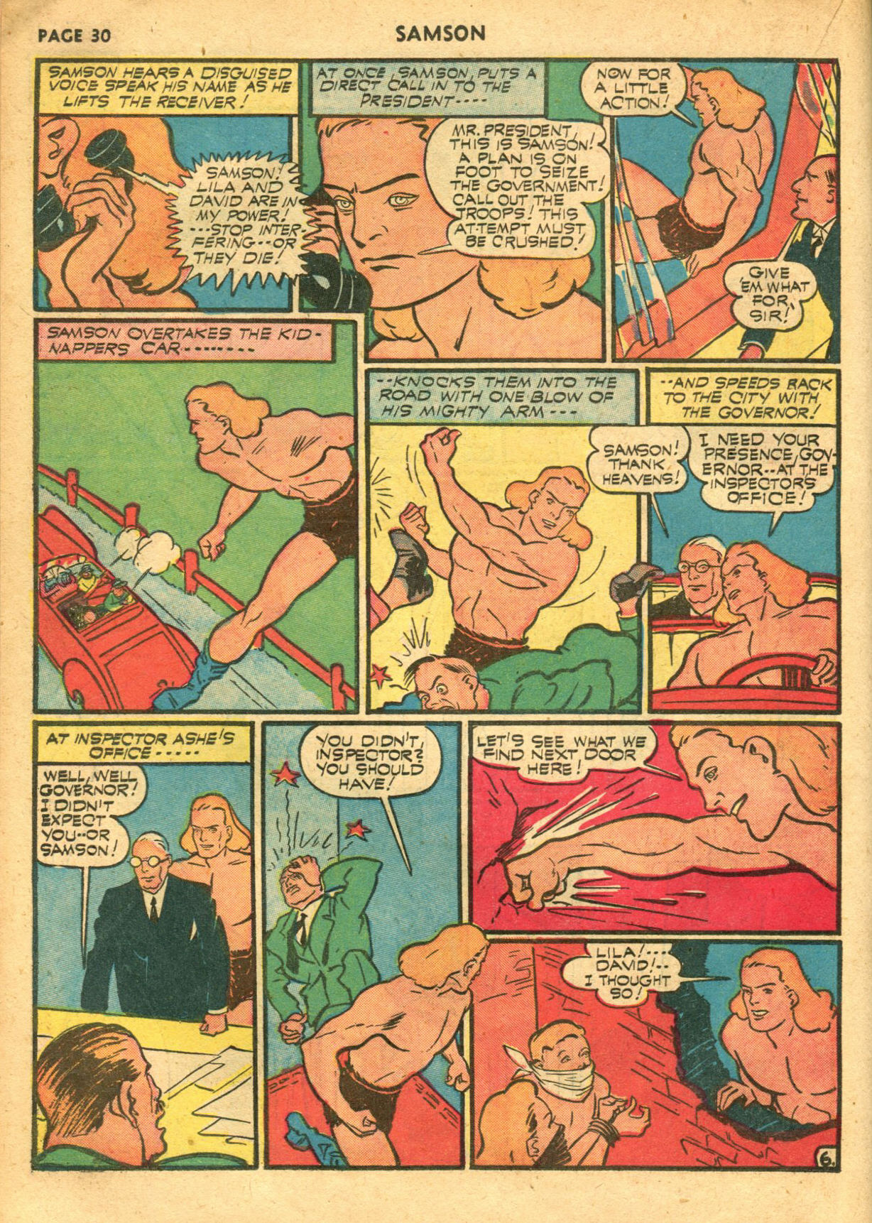 Read online Samson (1940) comic -  Issue #6 - 32