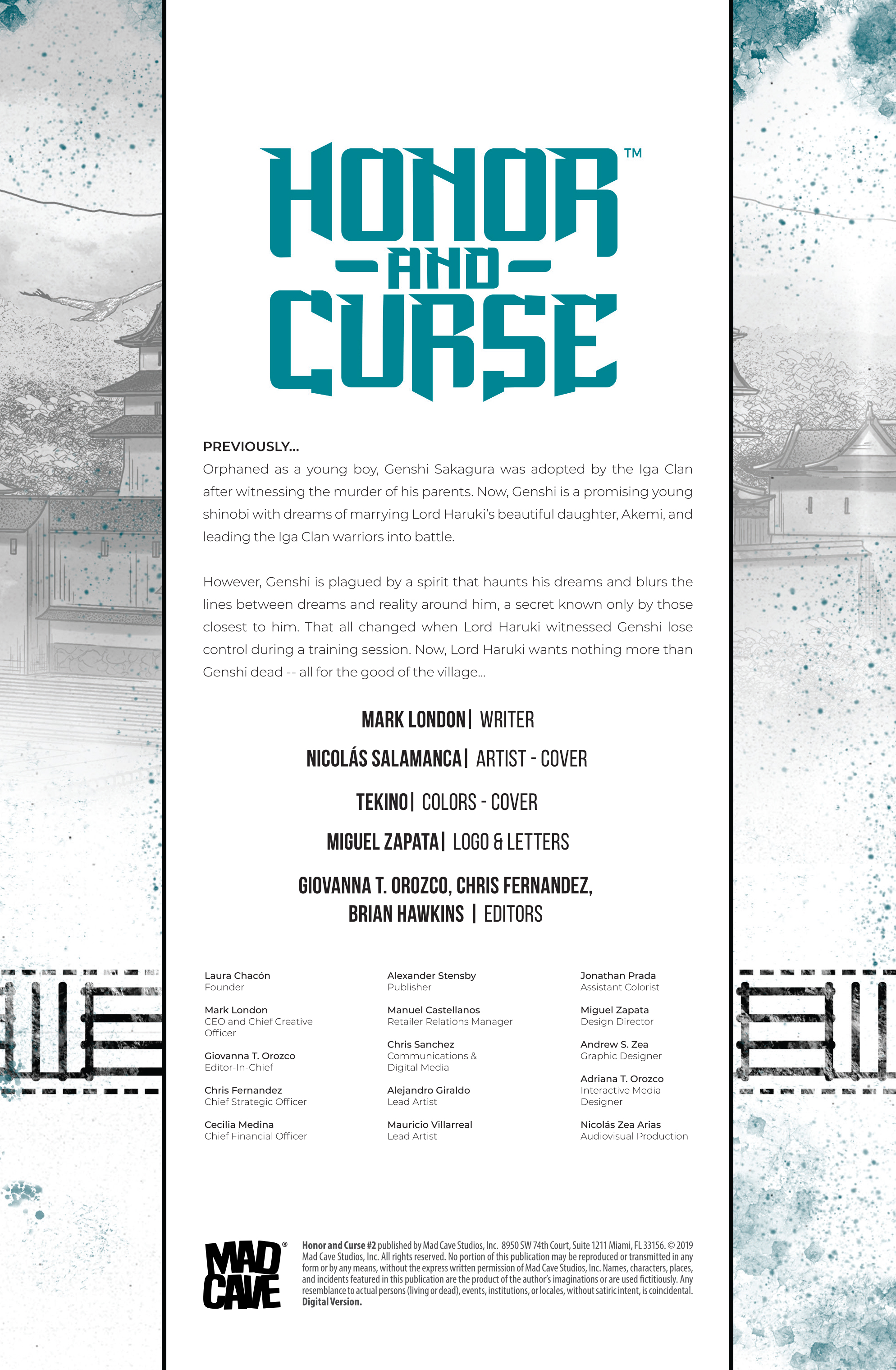 Read online Honor and Curse comic -  Issue #2 - 2