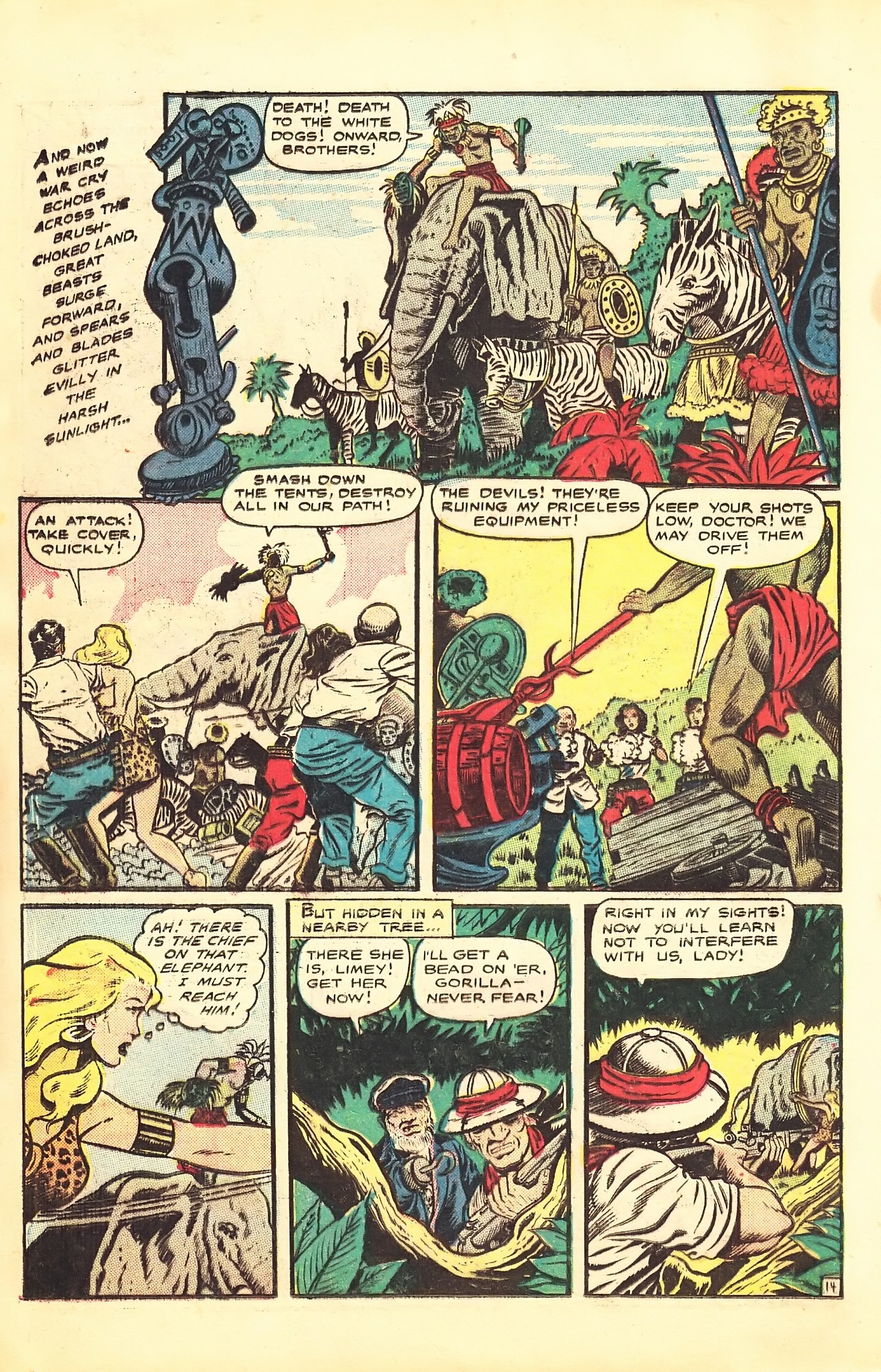 Read online Sheena, Queen of the Jungle (1942) comic -  Issue #7 - 16