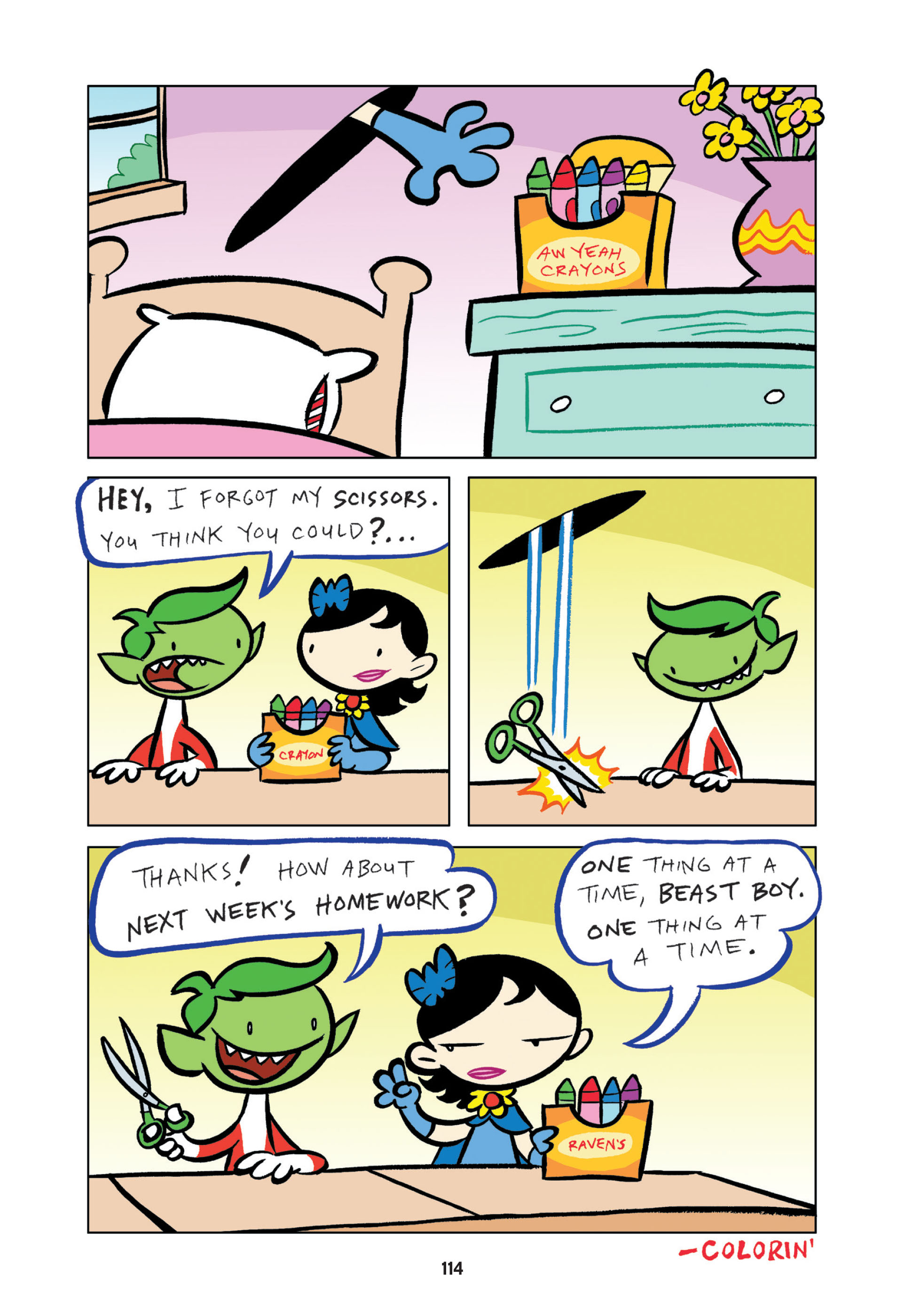 Read online Tiny Titans: Beast Boy & Raven comic -  Issue # TPB - 114