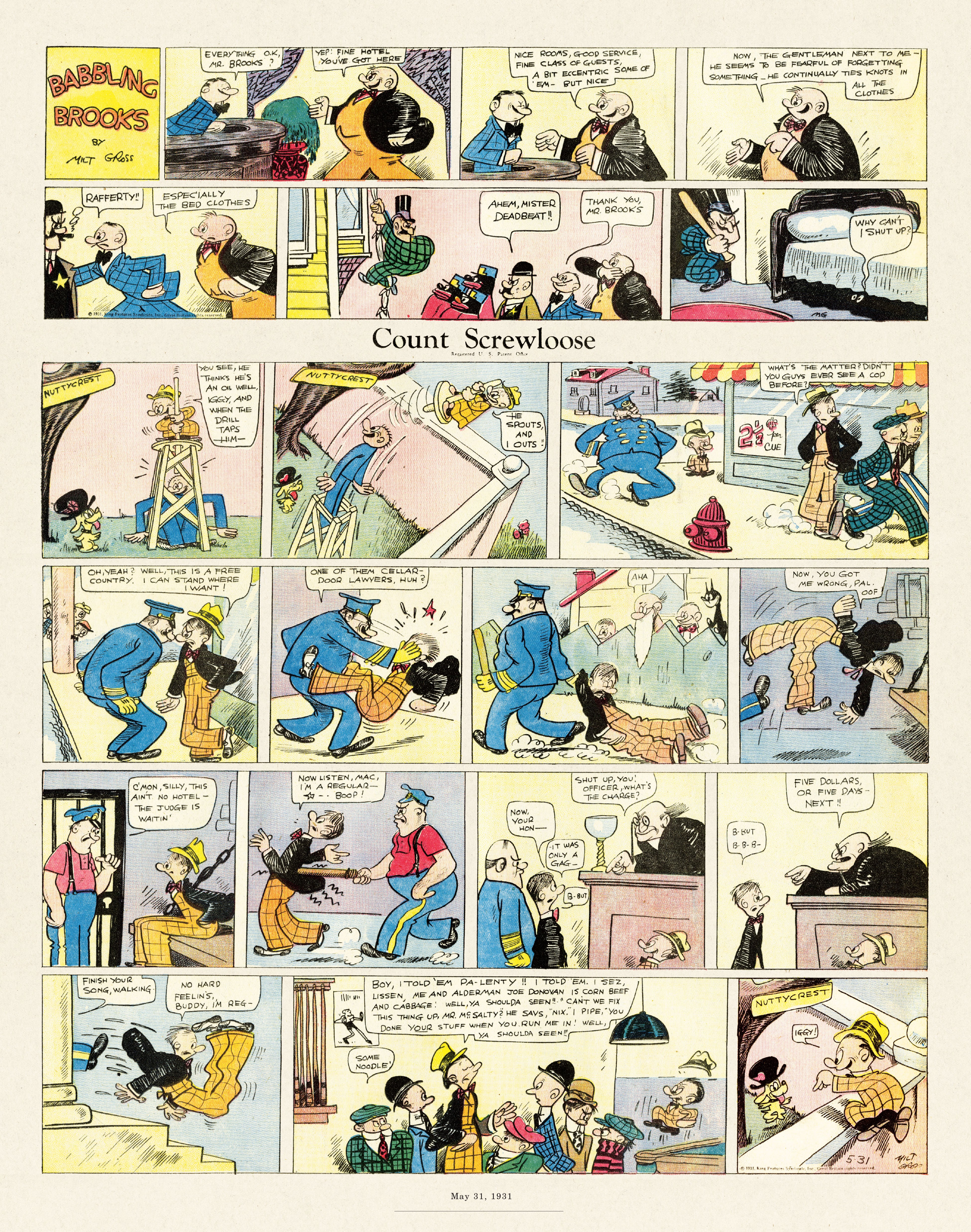 Read online Gross Exaggerations: The Meshuga Comic Strips of Milt Gross comic -  Issue # TPB - 98