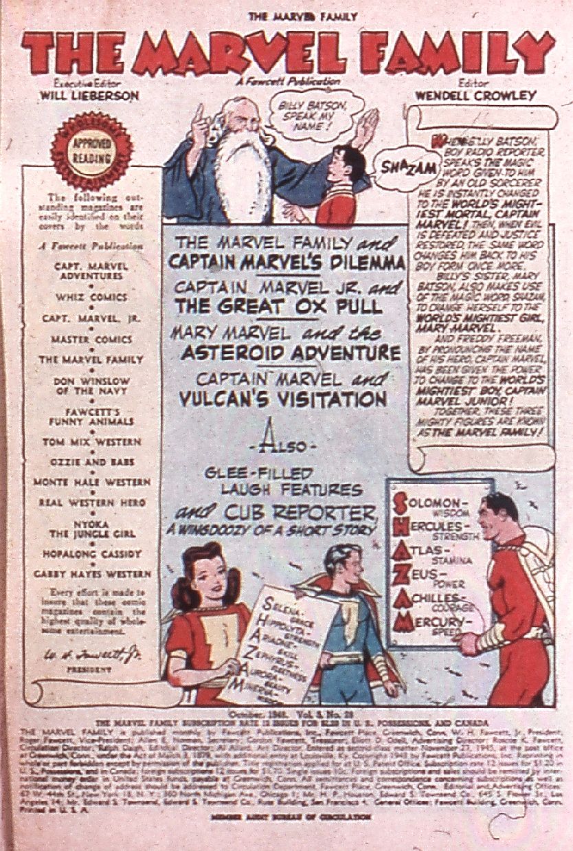 Read online The Marvel Family comic -  Issue #28 - 3