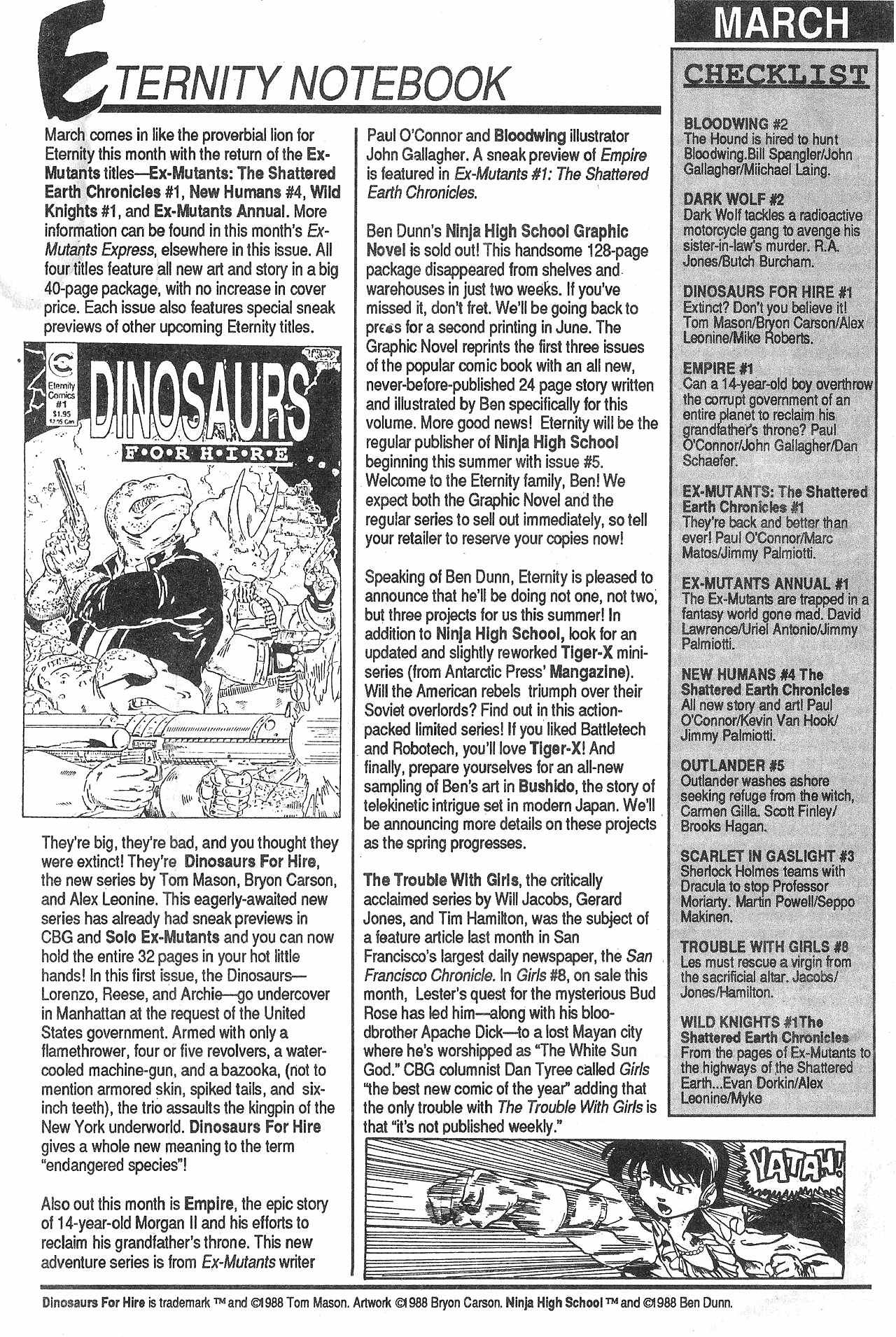 Read online Dinosaurs For Hire (1988) comic -  Issue #1 - 34