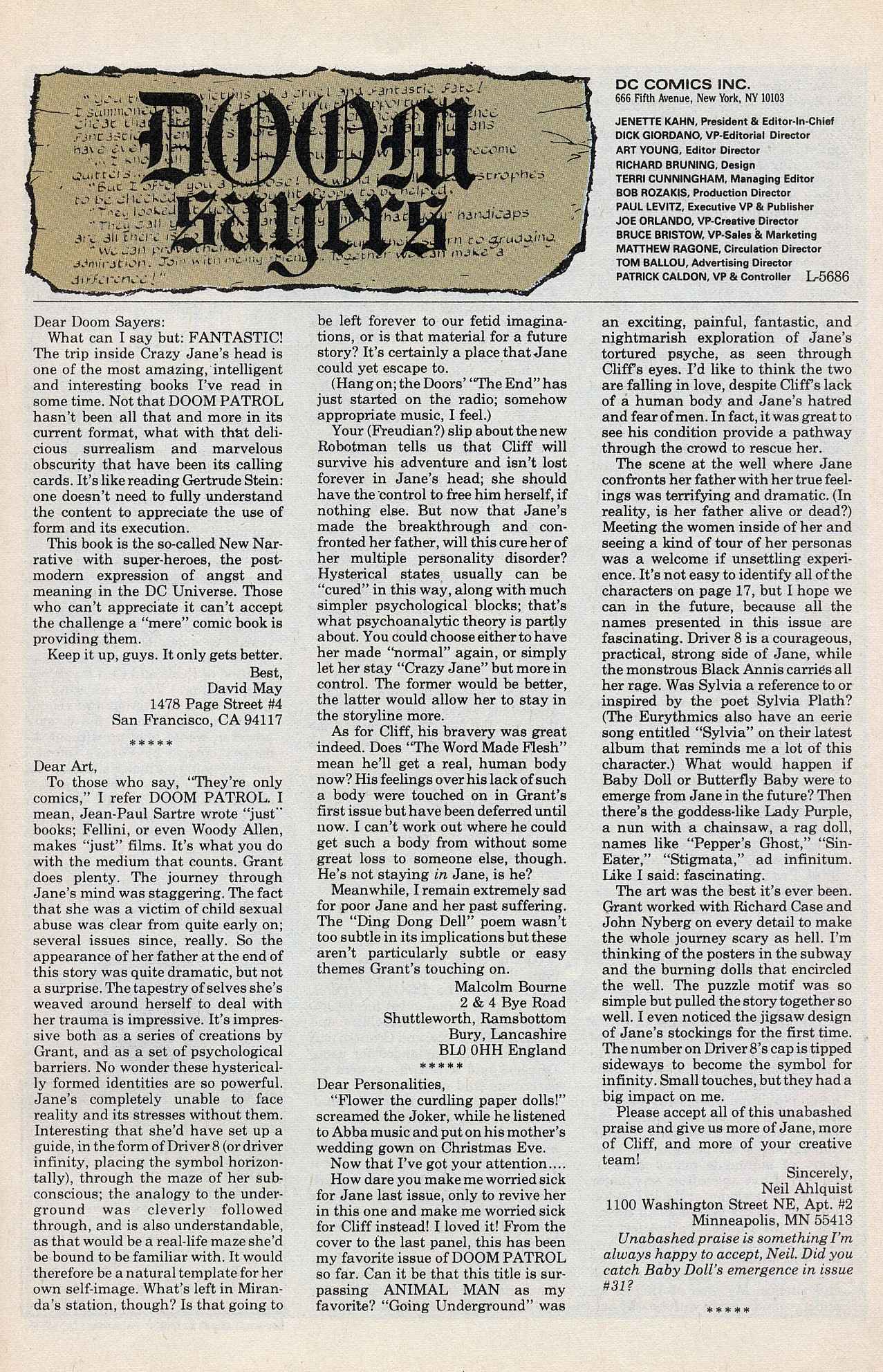 Read online Doom Patrol (1987) comic -  Issue #34 - 26
