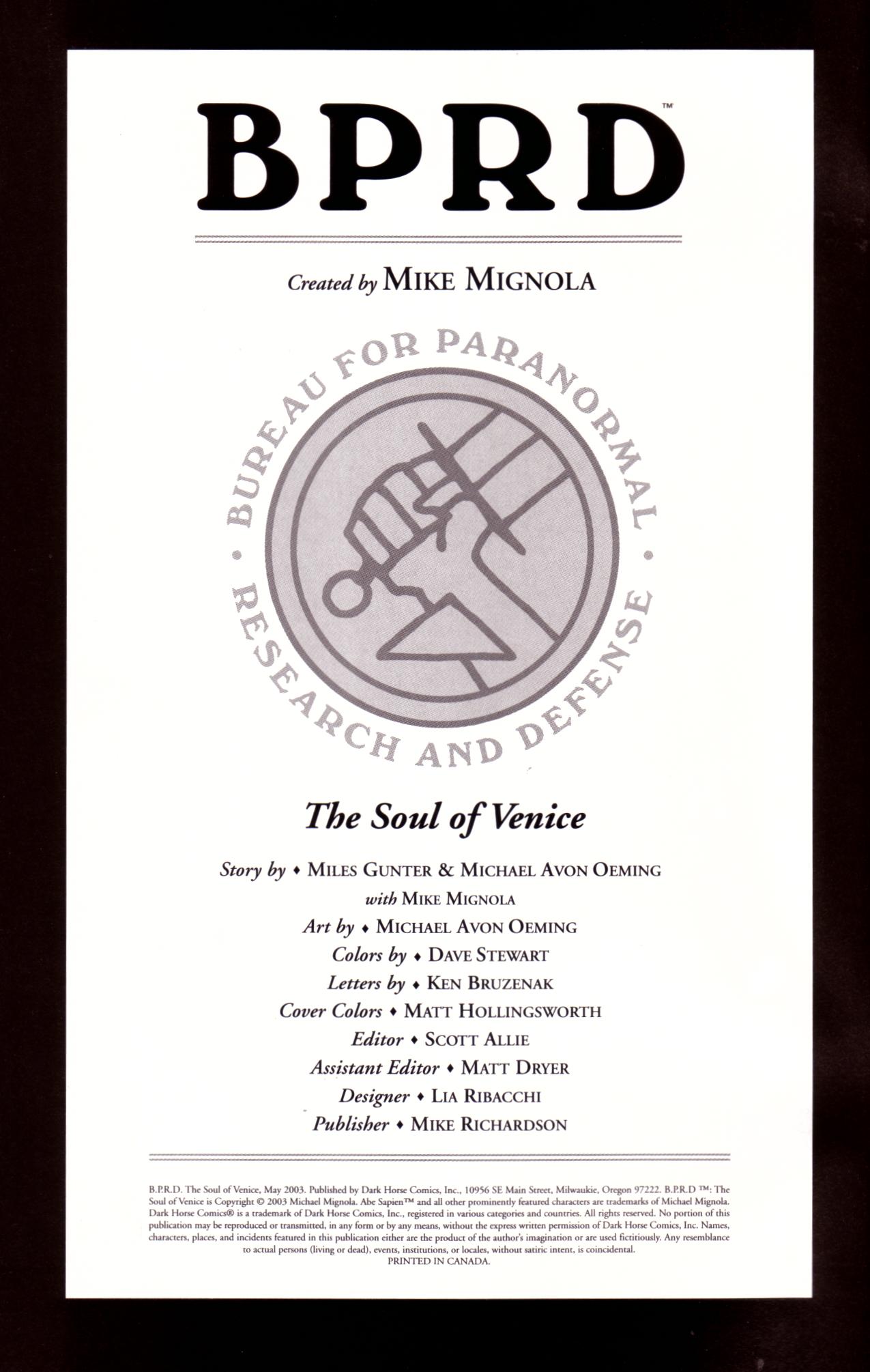 Read online B.P.R.D.: The Soul of Venice comic -  Issue # Full - 2