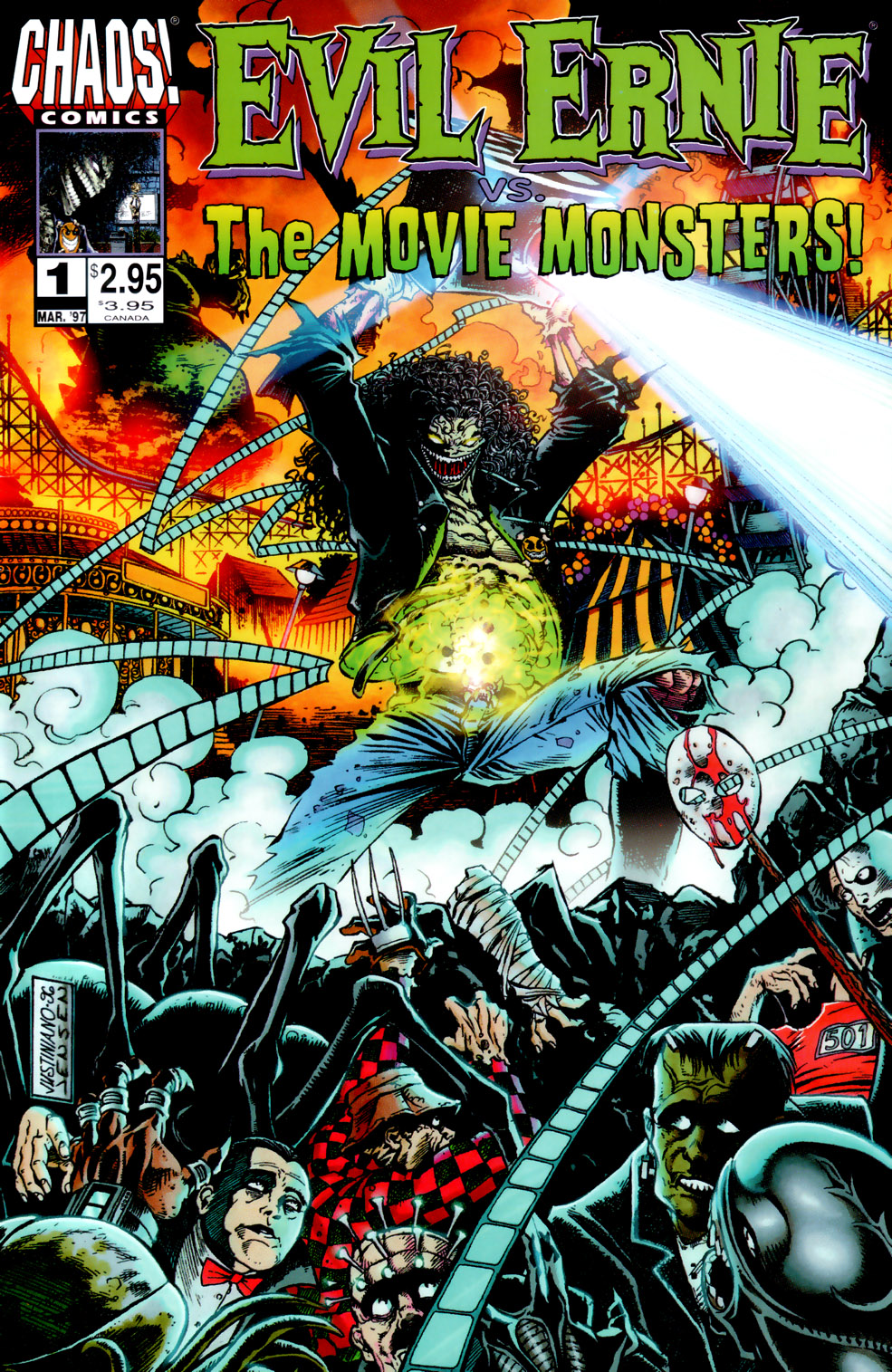 Read online Evil Ernie vs. the Movie Monsters comic -  Issue # Full - 1