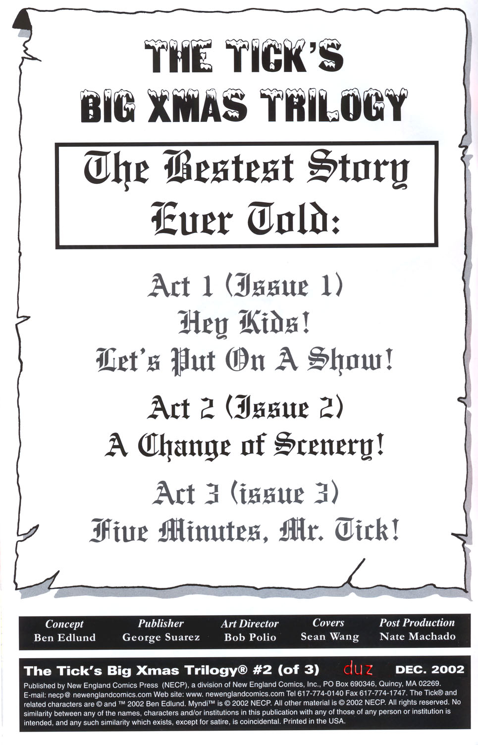 Read online The Tick's Big Xmas Trilogy comic -  Issue #2 - 2