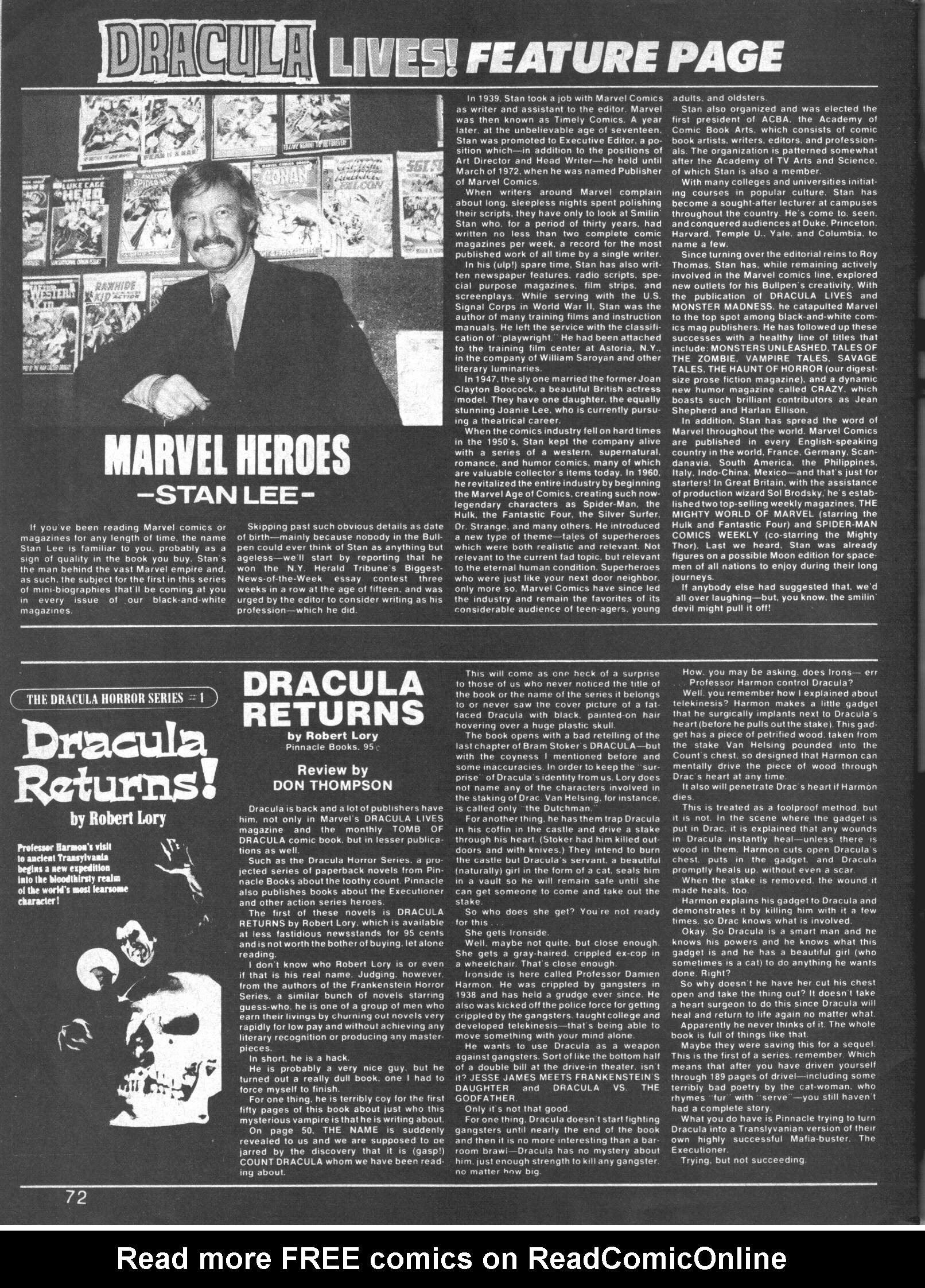 Read online Dracula Lives comic -  Issue #3 - 72