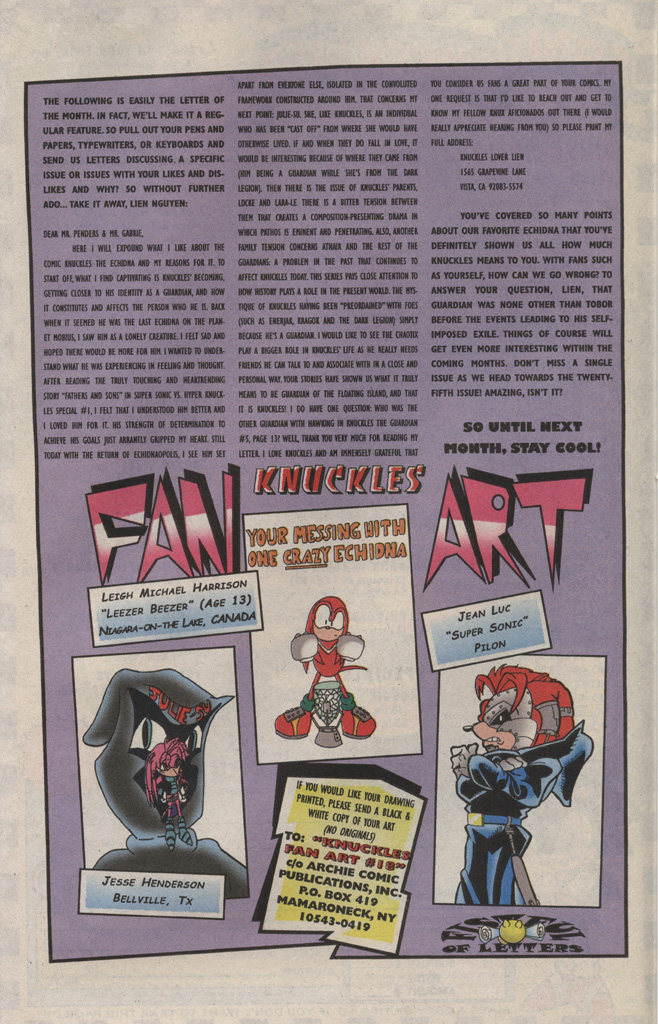 Read online Knuckles the Echidna comic -  Issue #18 - 33