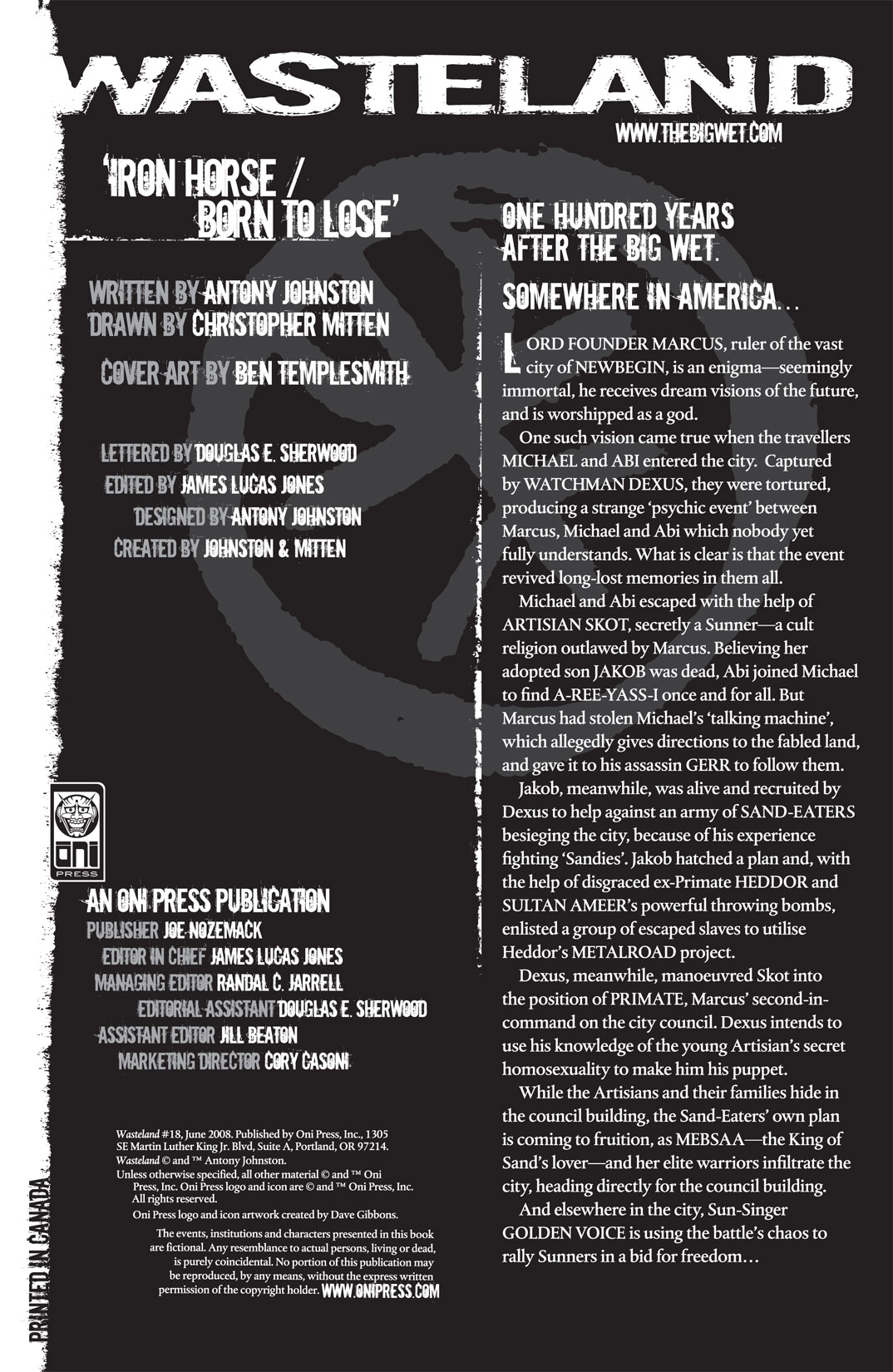 Read online Wasteland (2006) comic -  Issue #18 - 2