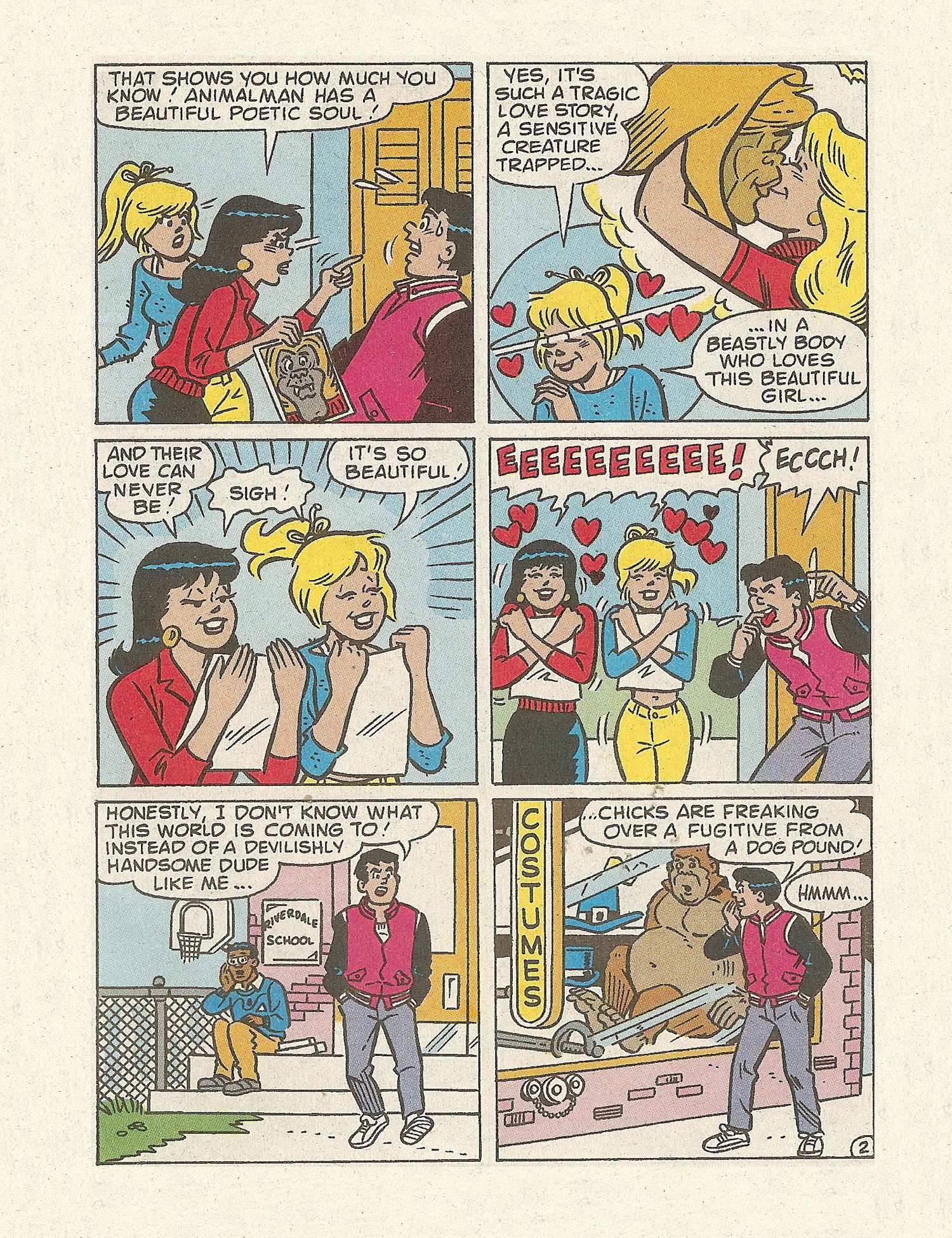 Read online Betty and Veronica Digest Magazine comic -  Issue #72 - 71
