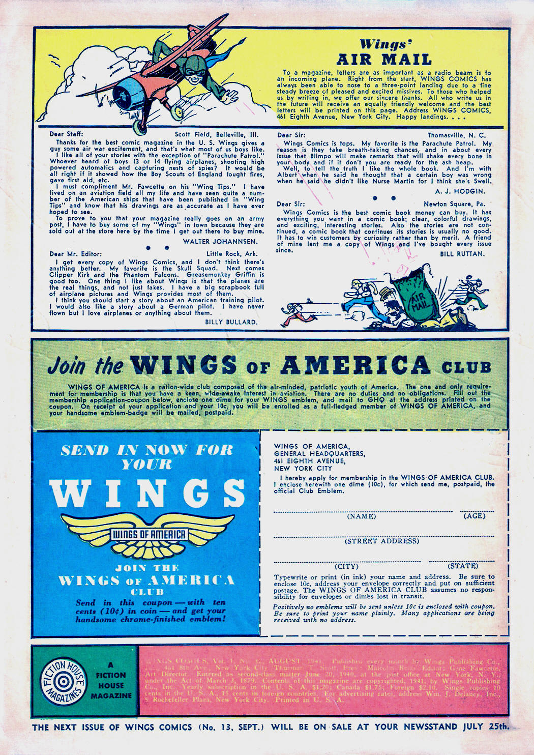 Read online Wings Comics comic -  Issue #12 - 2