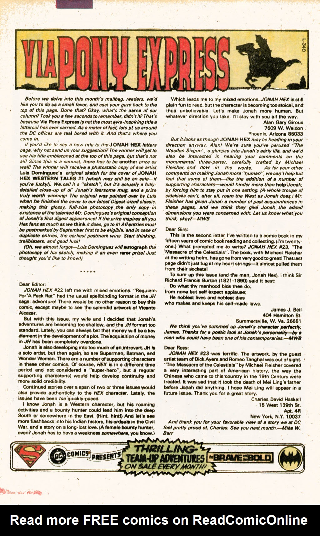 Read online Jonah Hex (1977) comic -  Issue #29 - 32