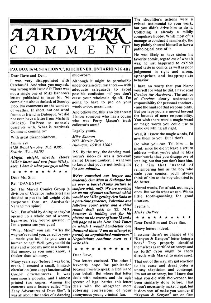 Read online Cerebus comic -  Issue #63 - 29