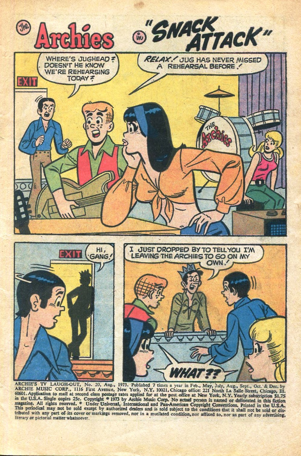 Read online Archie's TV Laugh-Out comic -  Issue #20 - 3