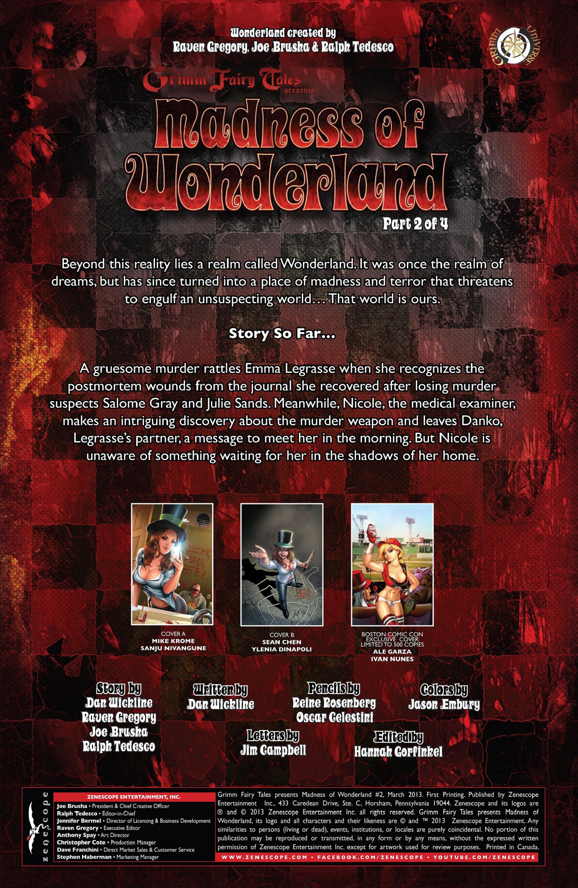 Read online Grimm Fairy Tales presents Madness of Wonderland comic -  Issue #2 - 2