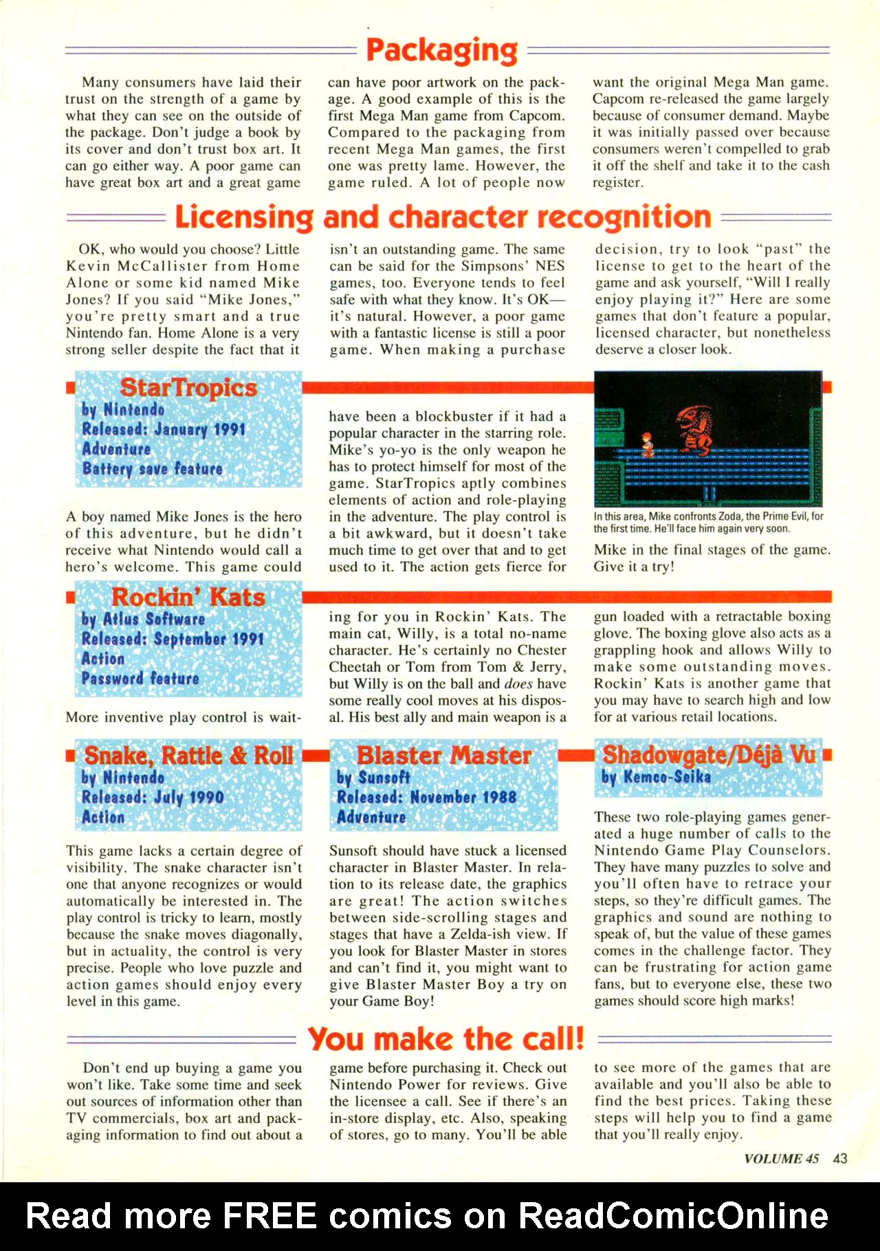 Read online Nintendo Power comic -  Issue #45 - 46