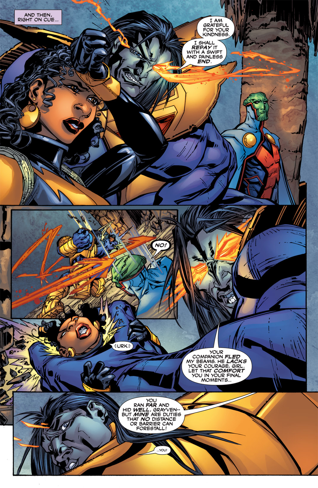 Read online Outsiders: Five of a Kind comic -  Issue # Issue Martian Manhunter-Thunder - 18