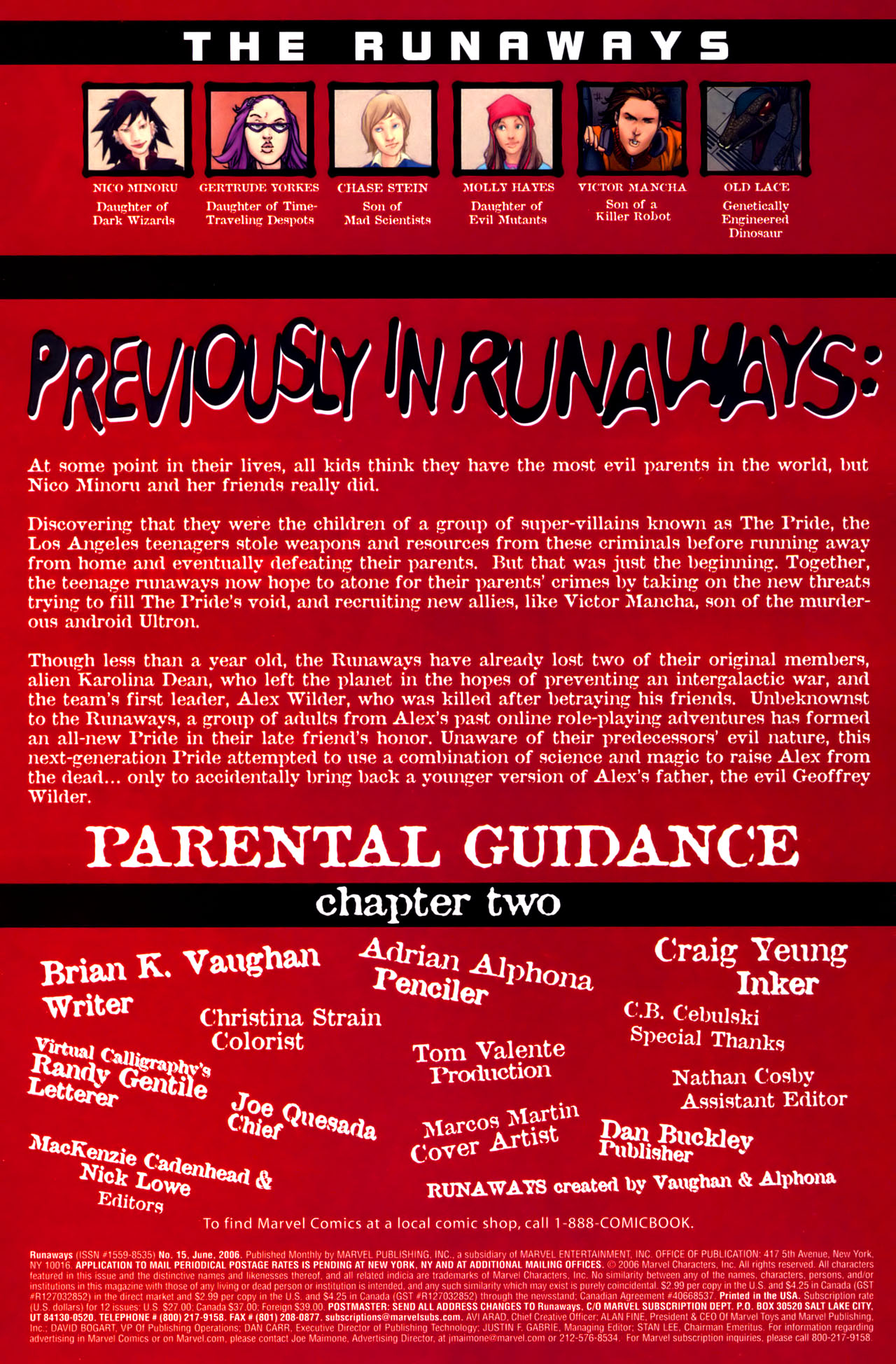 Read online Runaways (2005) comic -  Issue #15 - 2