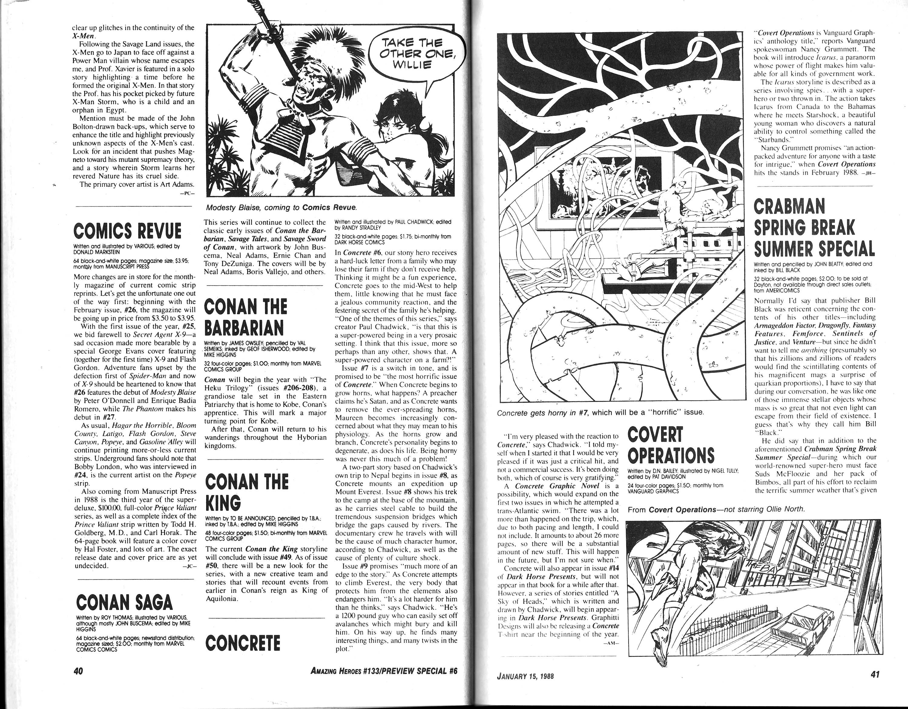 Read online Amazing Heroes comic -  Issue #133 - 22
