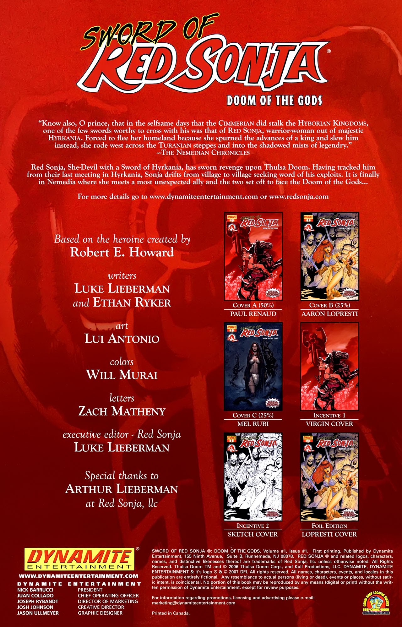 Read online Sword of Red Sonja: Doom of the Gods comic -  Issue #1 - 2