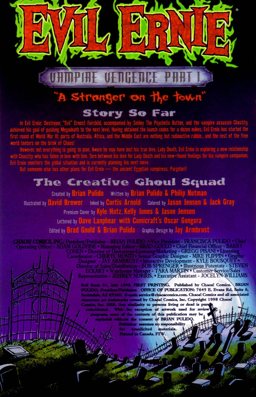 Read online Evil Ernie (1998) comic -  Issue #1 - 2