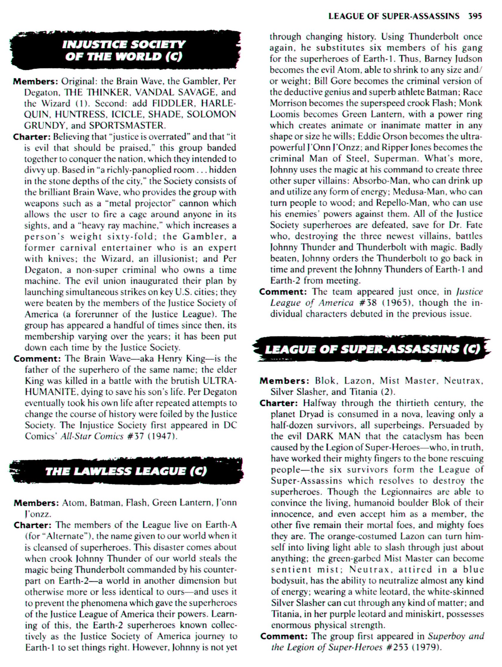 Read online The Encyclopedia of Super Villains comic -  Issue # TPB (Part 2) - 185