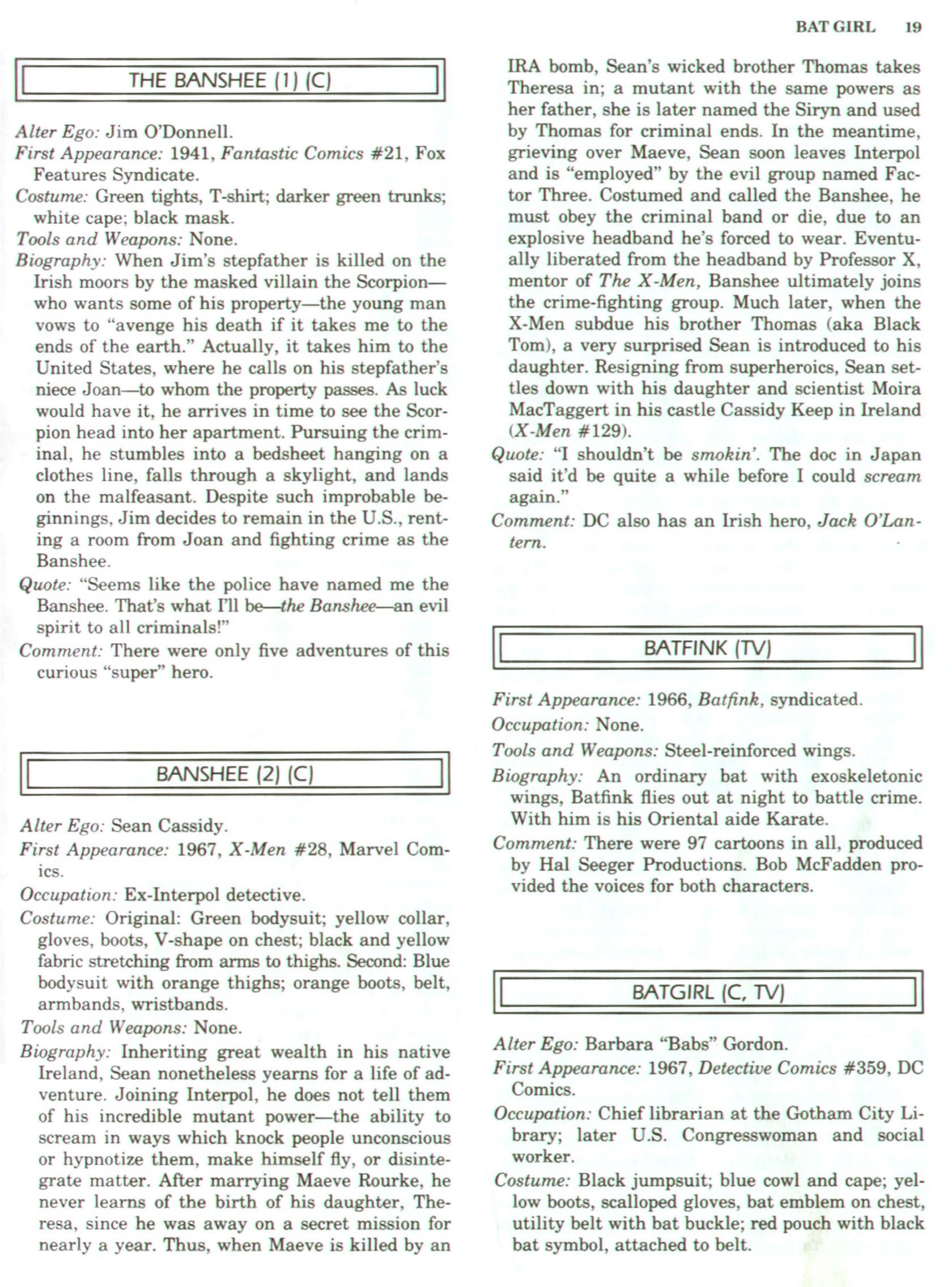 Read online The Encyclopedia of Superheroes comic -  Issue # TPB (Part 1) - 29