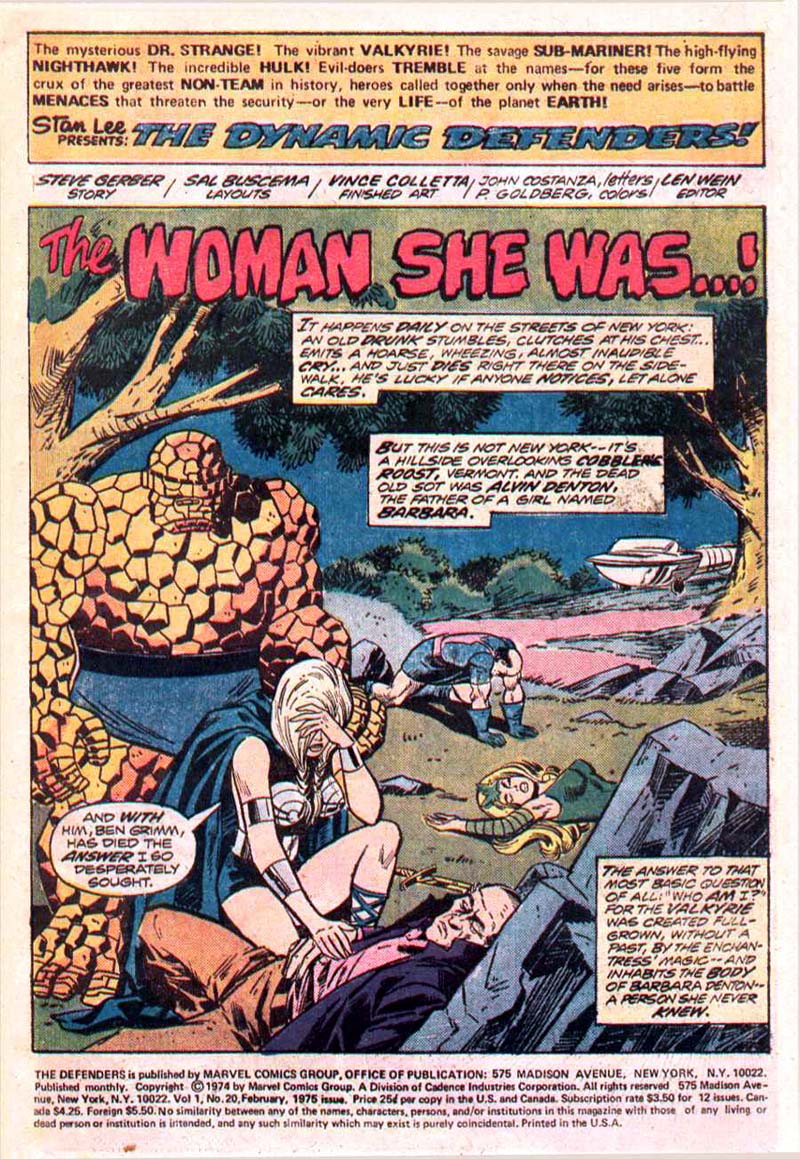 Read online The Defenders (1972) comic -  Issue #20 - 2