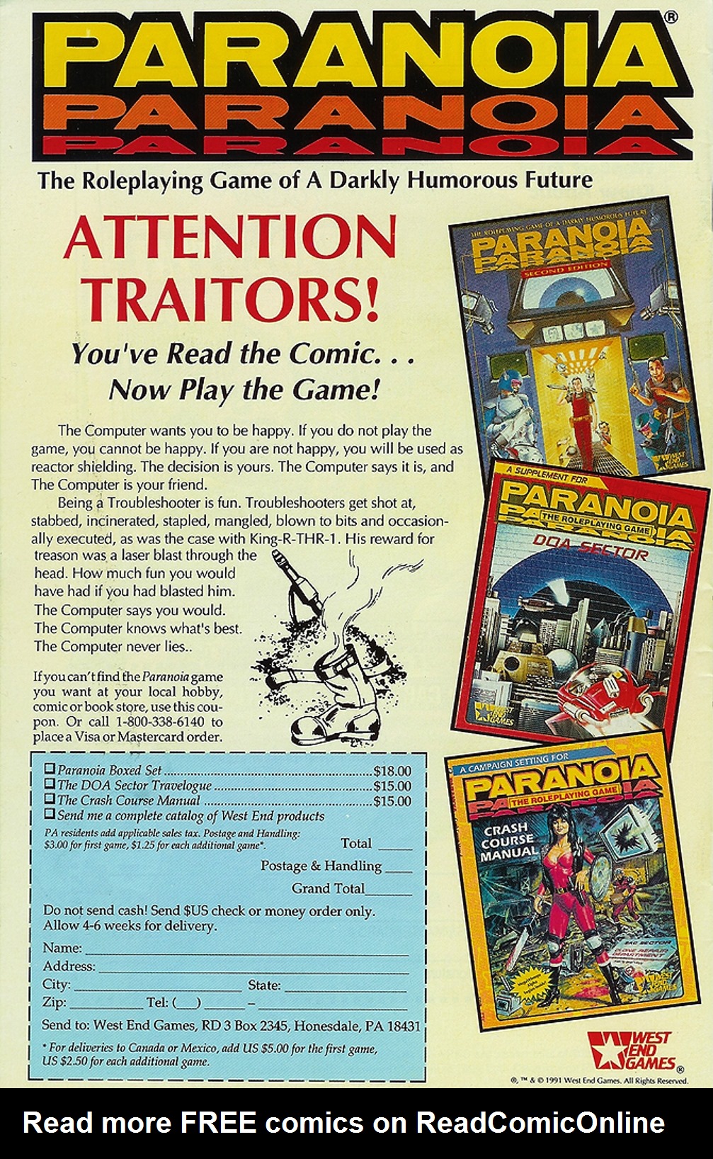 Read online Paranoia comic -  Issue #4 - 31